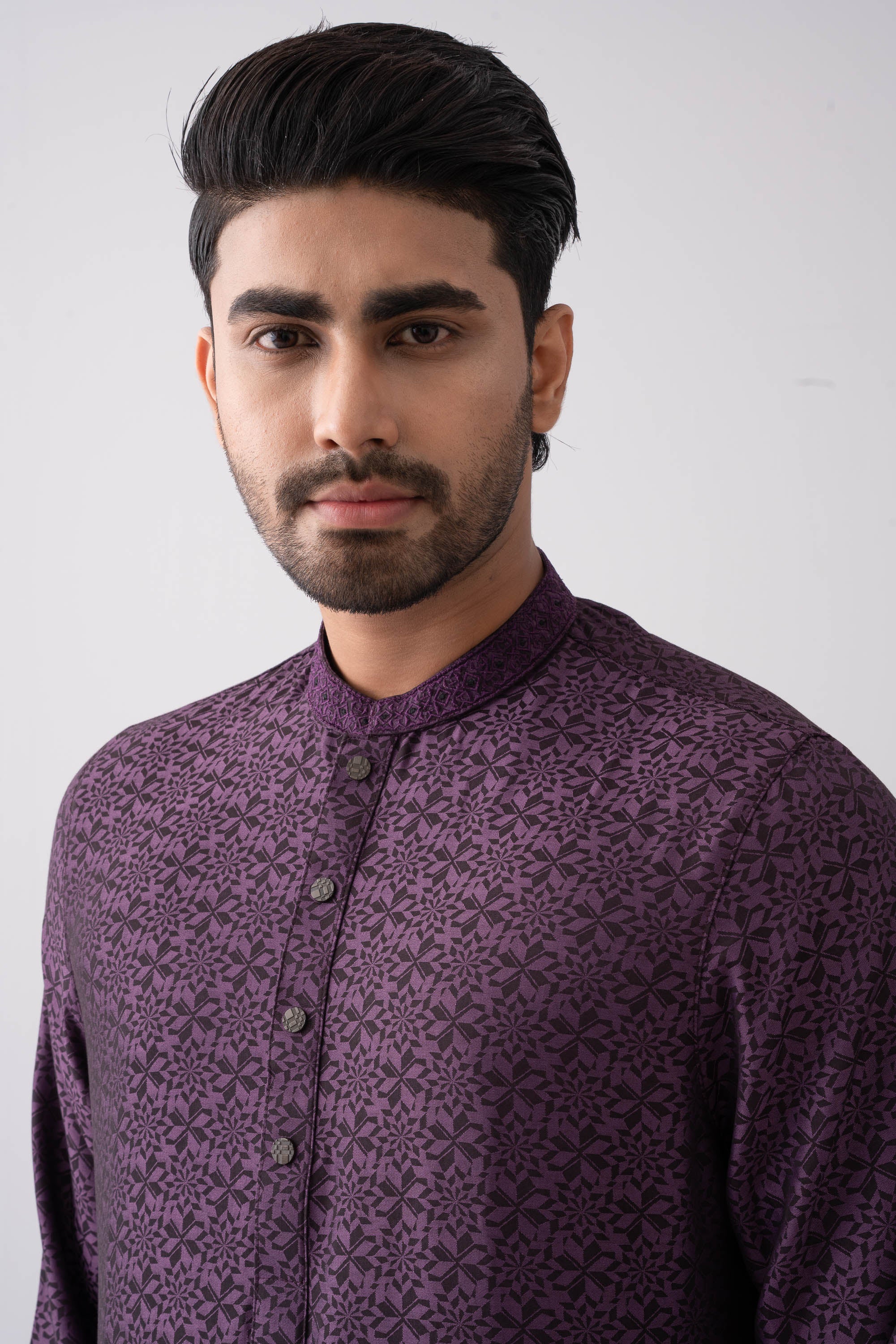 Slim Fit Embroidered Semi-Formal Panjabi - Image 9