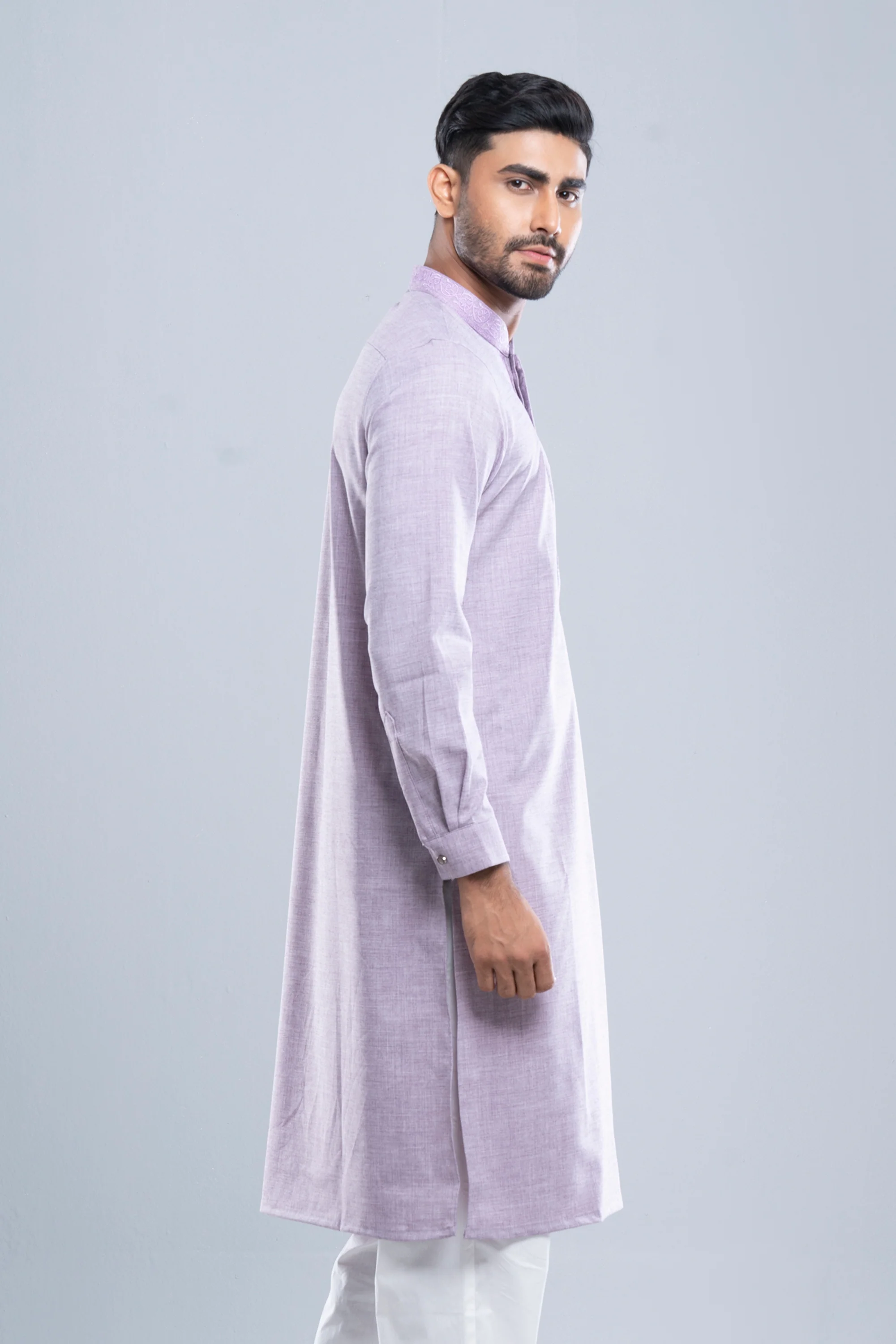 Regular Fit Embroidered Formal Panjabi - Image 8