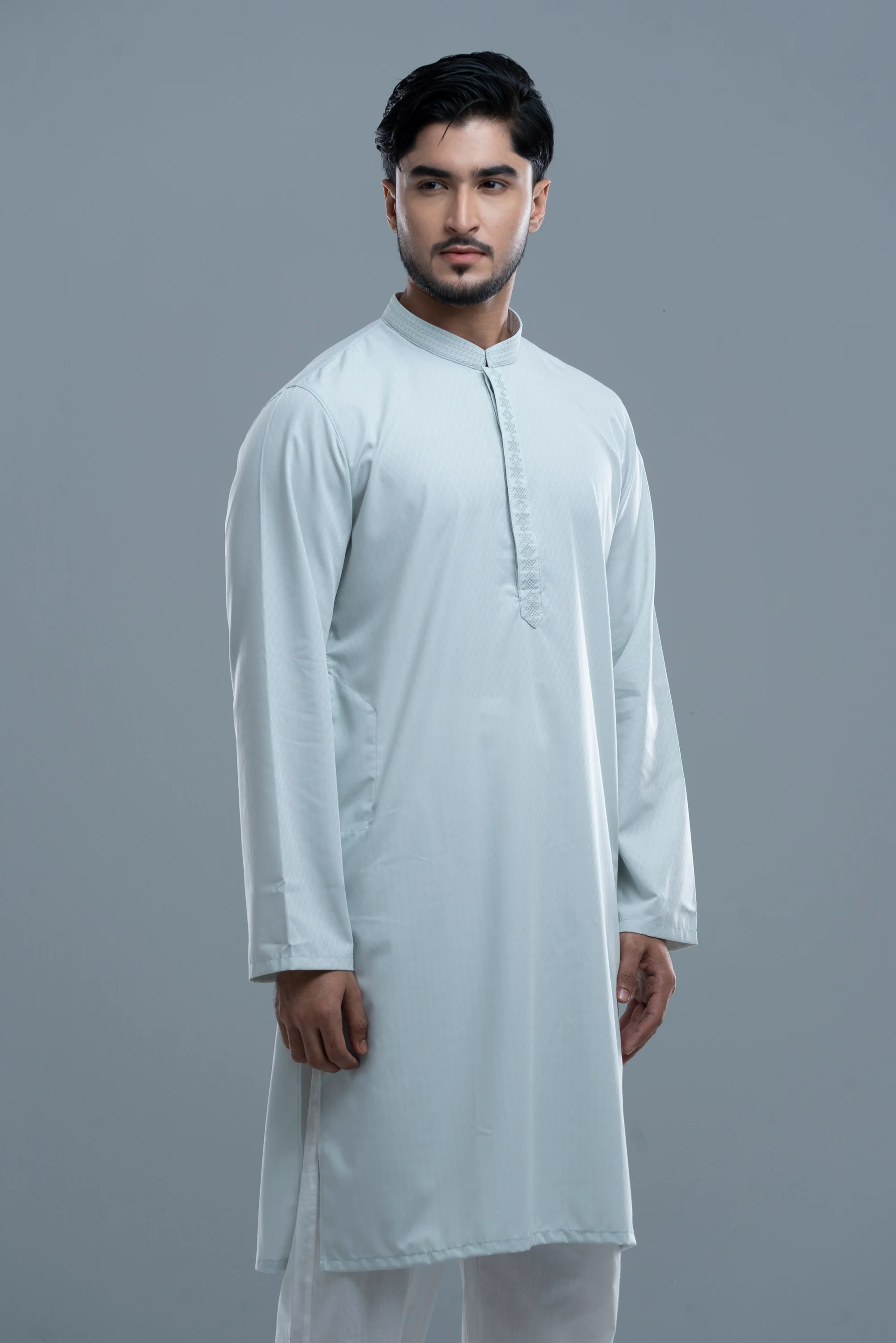 Regular Fit Embroidered Semi-Formal Panjabi - Image 10