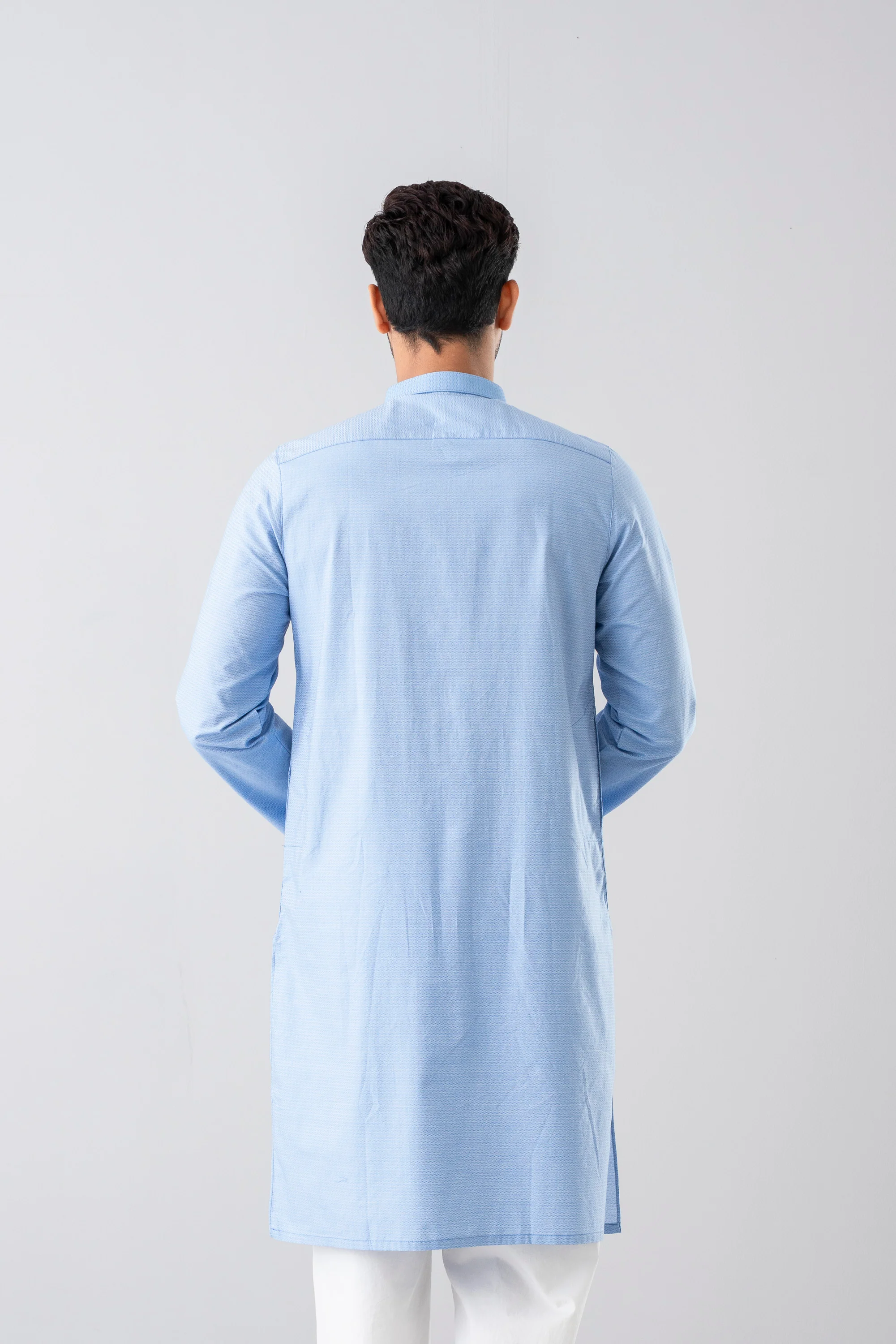 Regular Fit Embroidered Semi-Formal Panjabi - Image 4