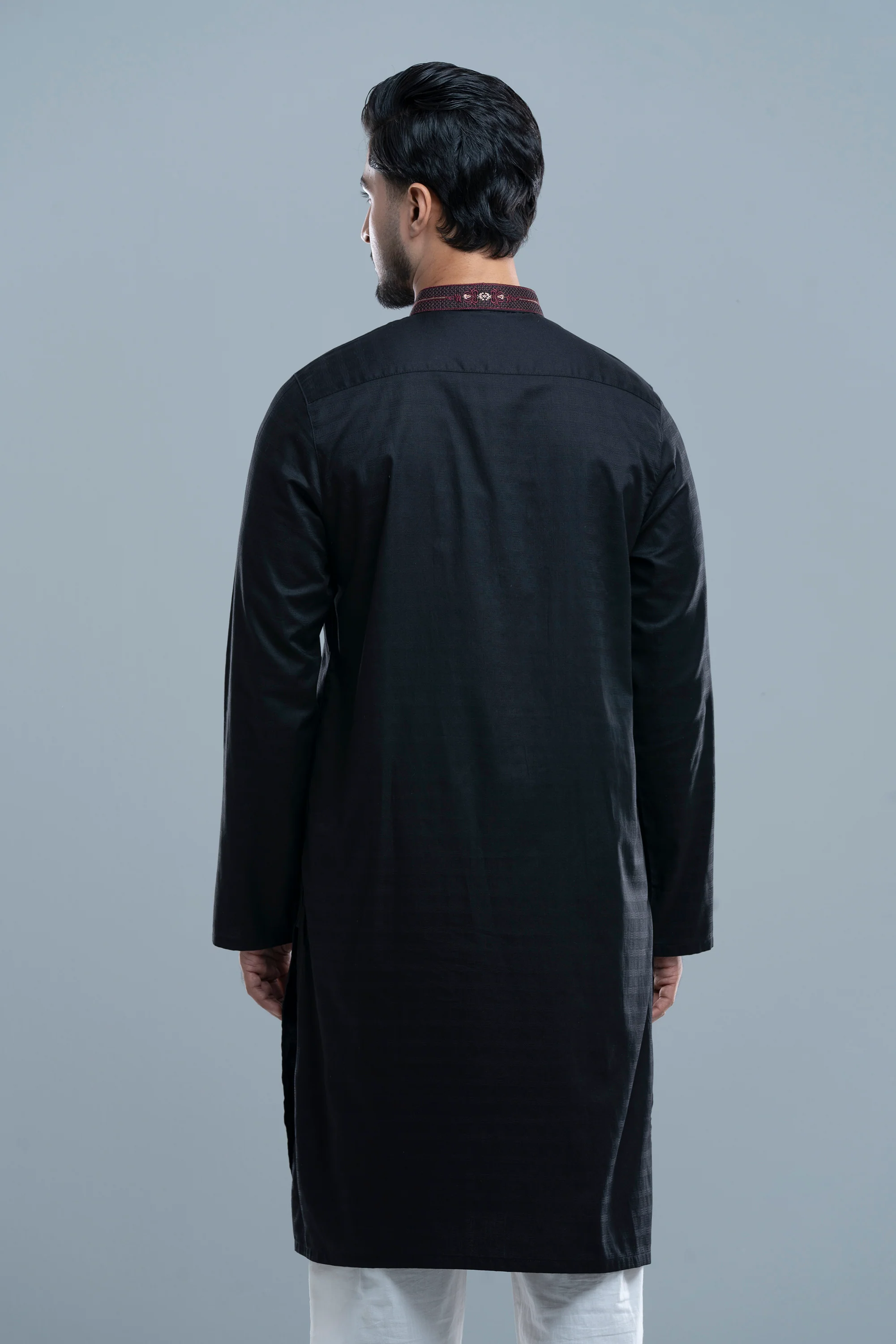 Regular Fit Embroidered Semi-Formal Panjabi - Image 12