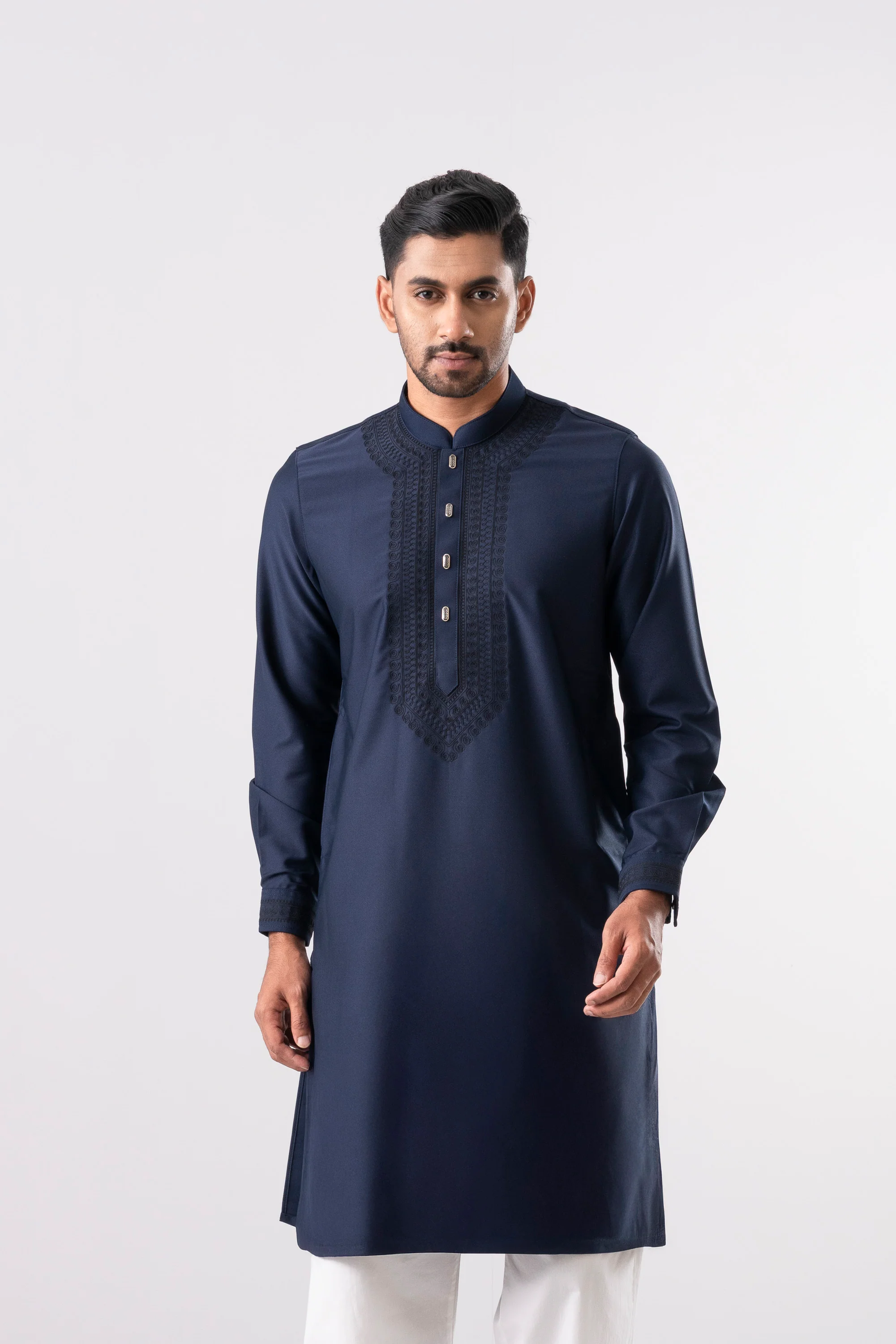 Regular Fit Embroidered Formal Panjabi - Image 2