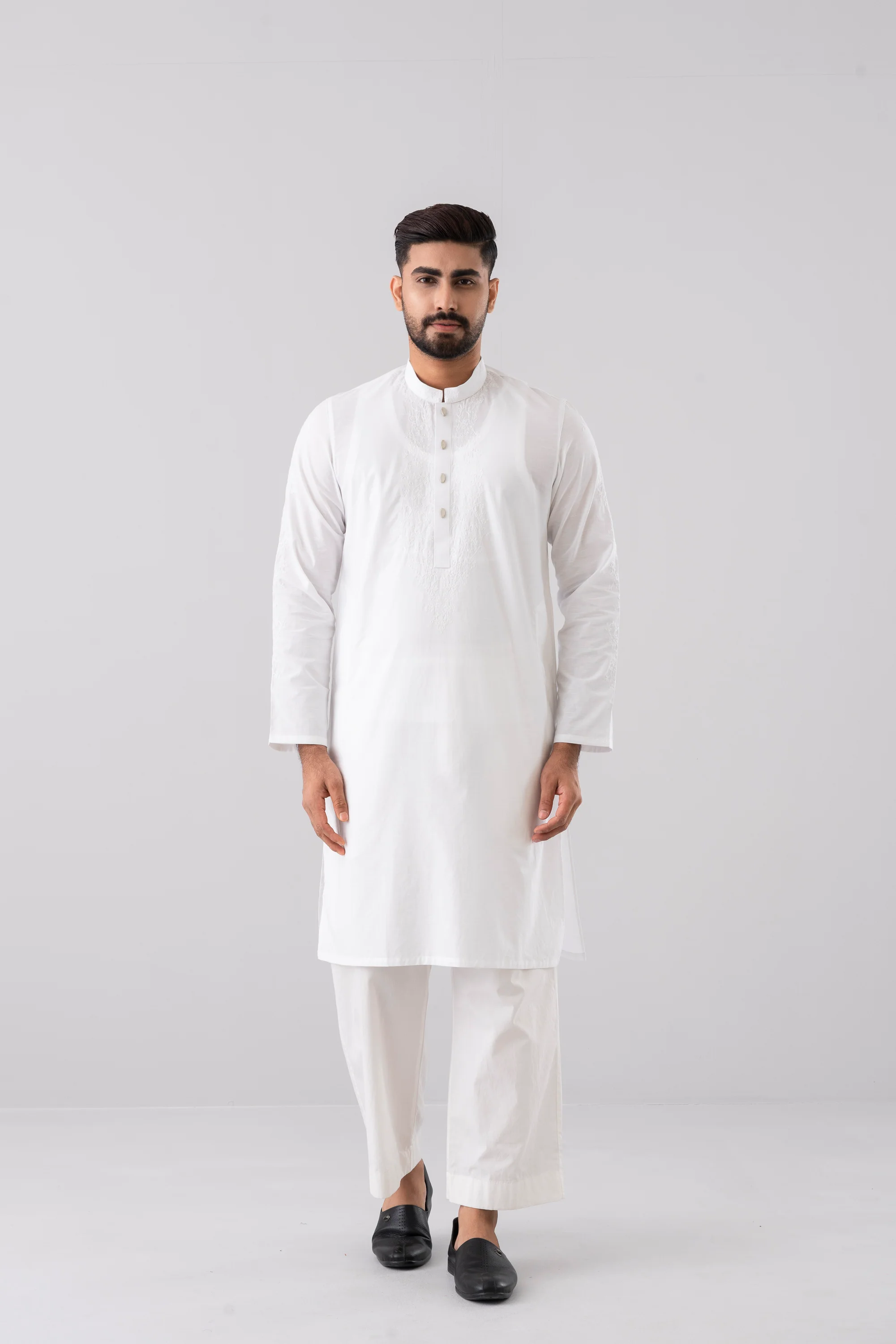 Regular Fit Embroidered Semi-Formal Panjabi