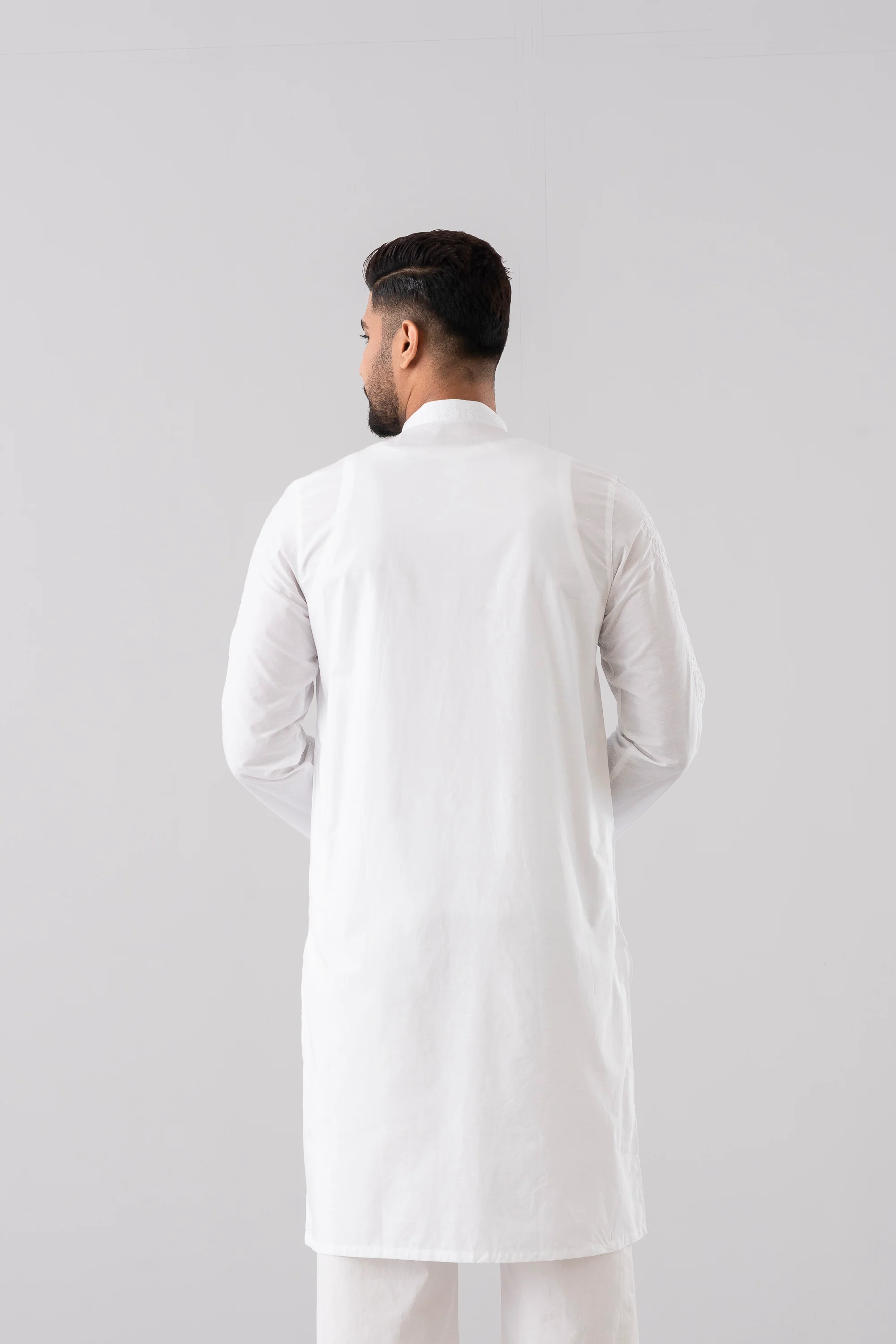 Regular Fit Embroidered Semi-Formal Panjabi - Image 5