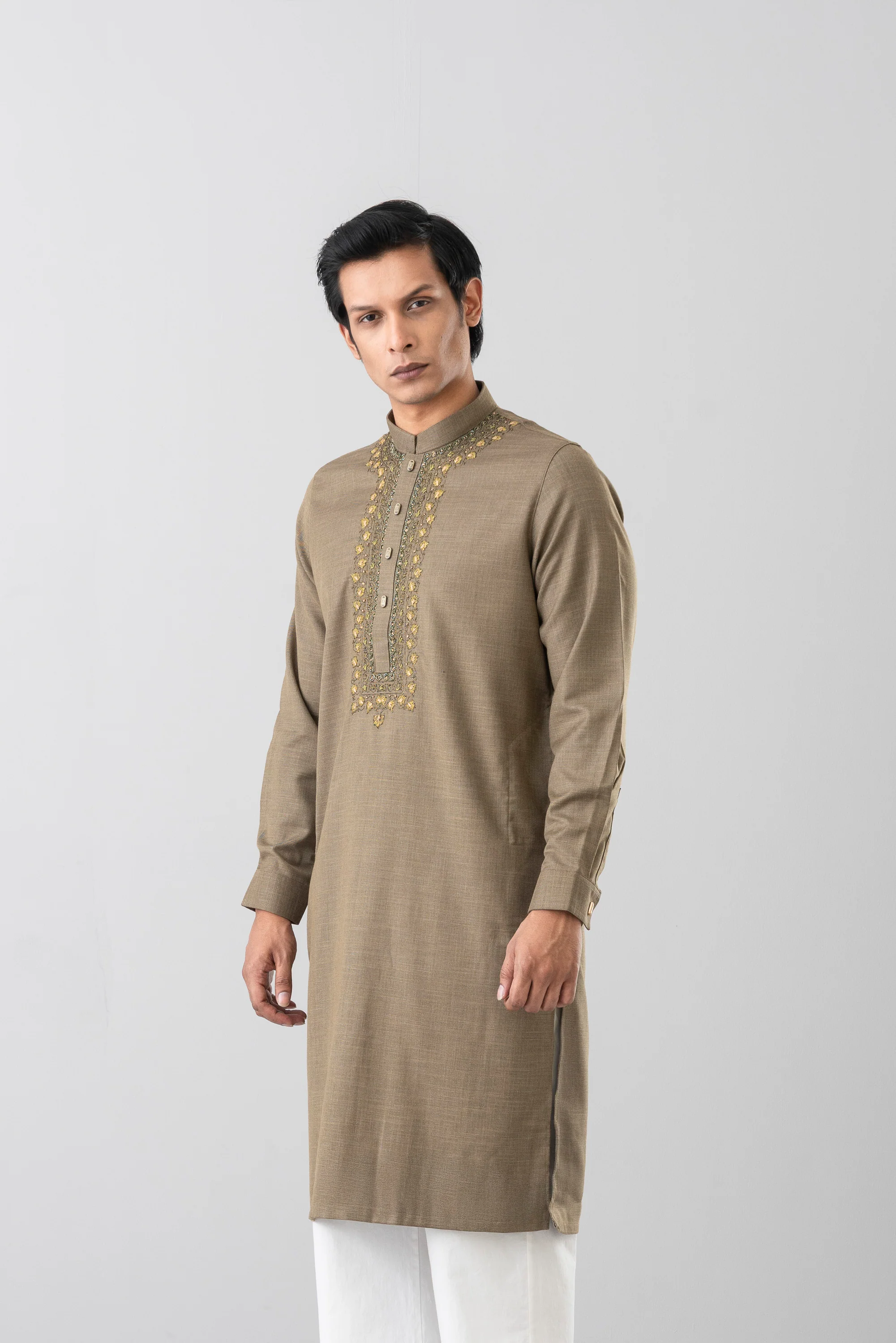 Regular Fit Embroidered Formal Panjabi - Image 2