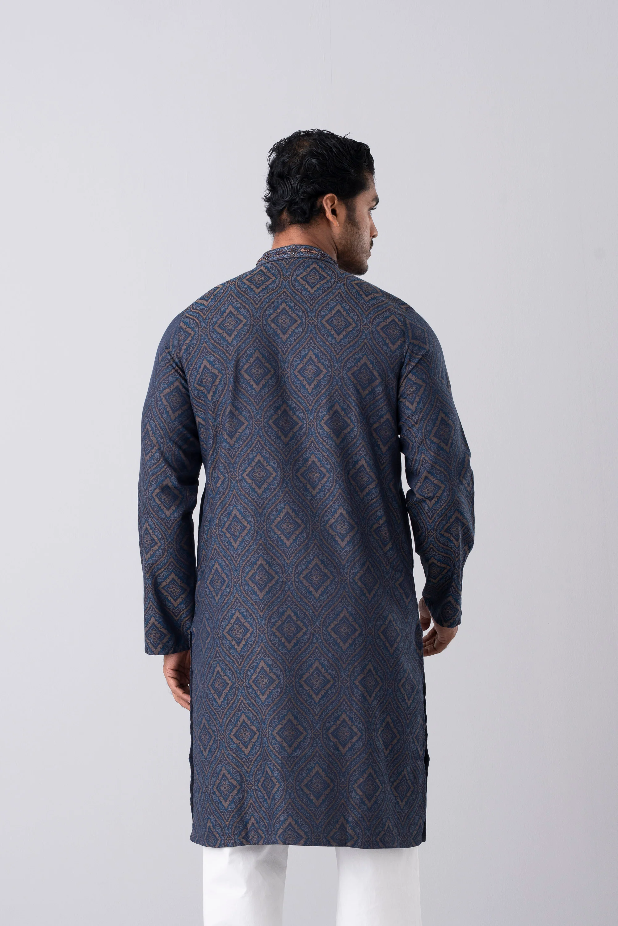 Regular Fit Embroidered Semi-Formal Panjabi - Image 10