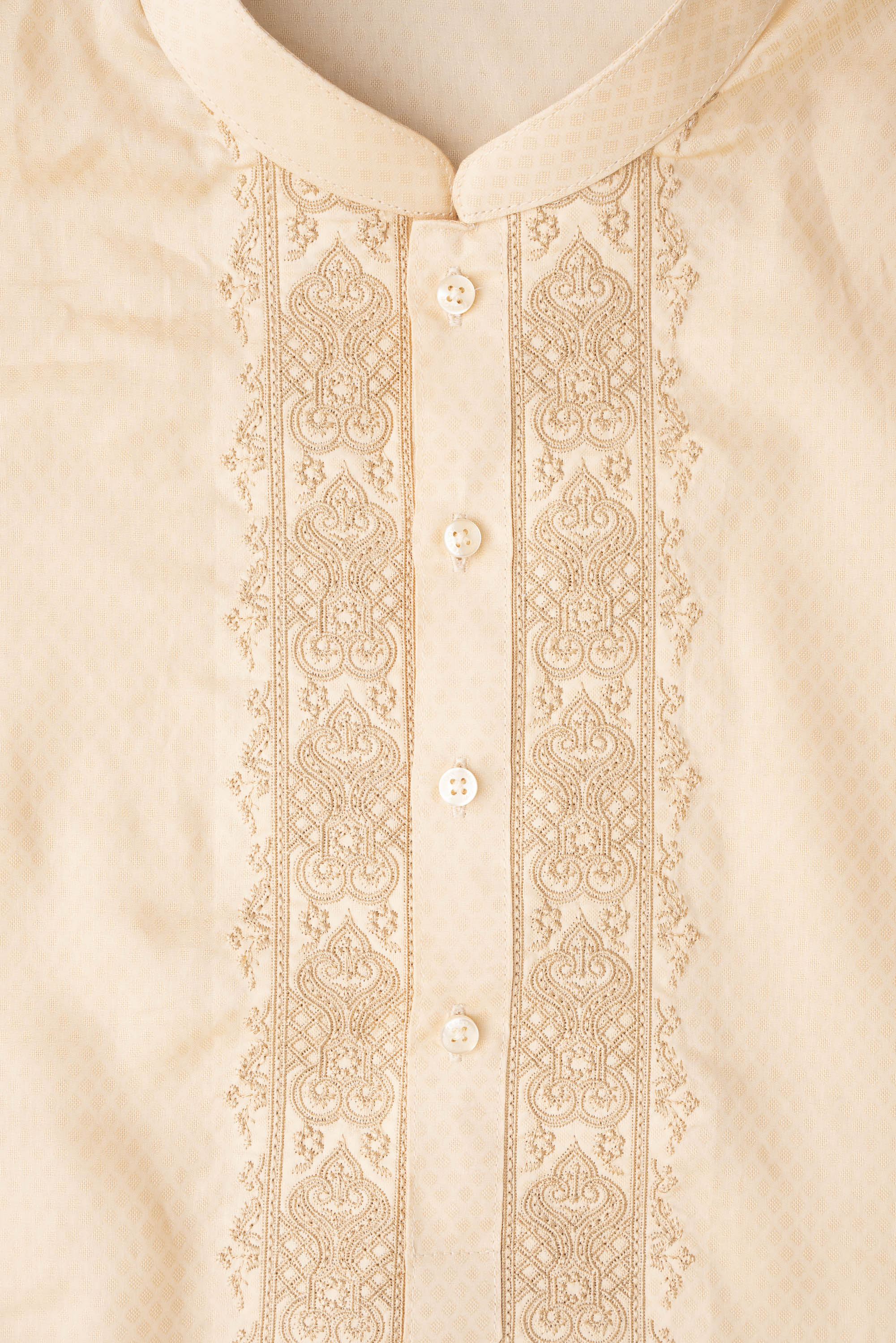 Regular Fit Embroidered Semi-Formal Panjabi - Image 6