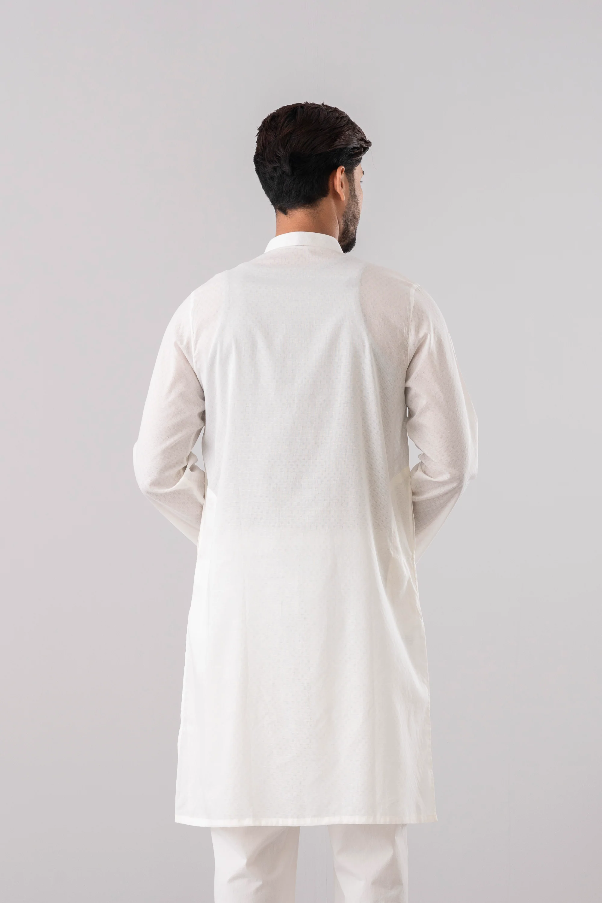 Regular Fit Embroidered Semi-Formal Panjabi - Image 4