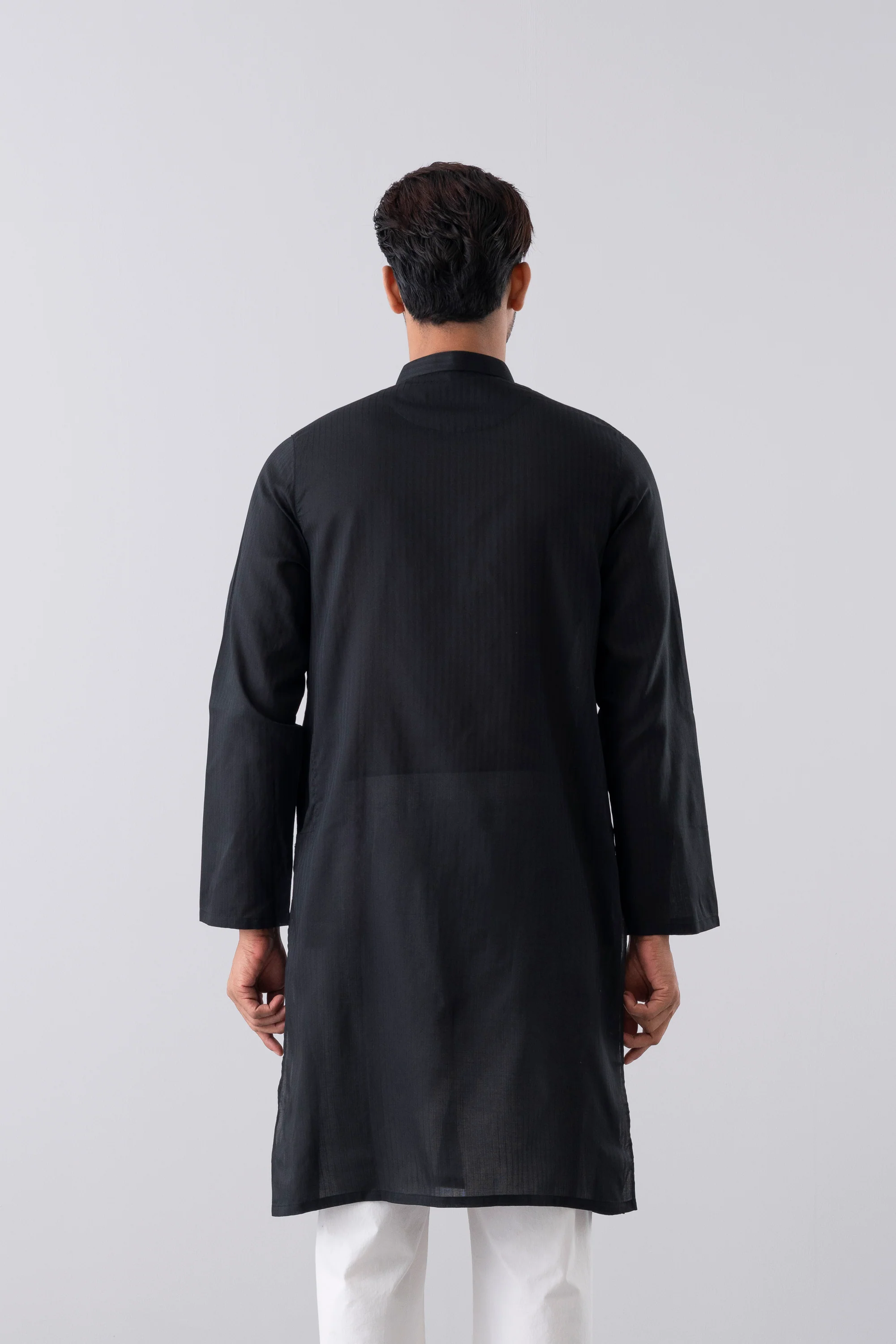 Regular Fit Embroidered Semi-Formal Panjabi - Image 4