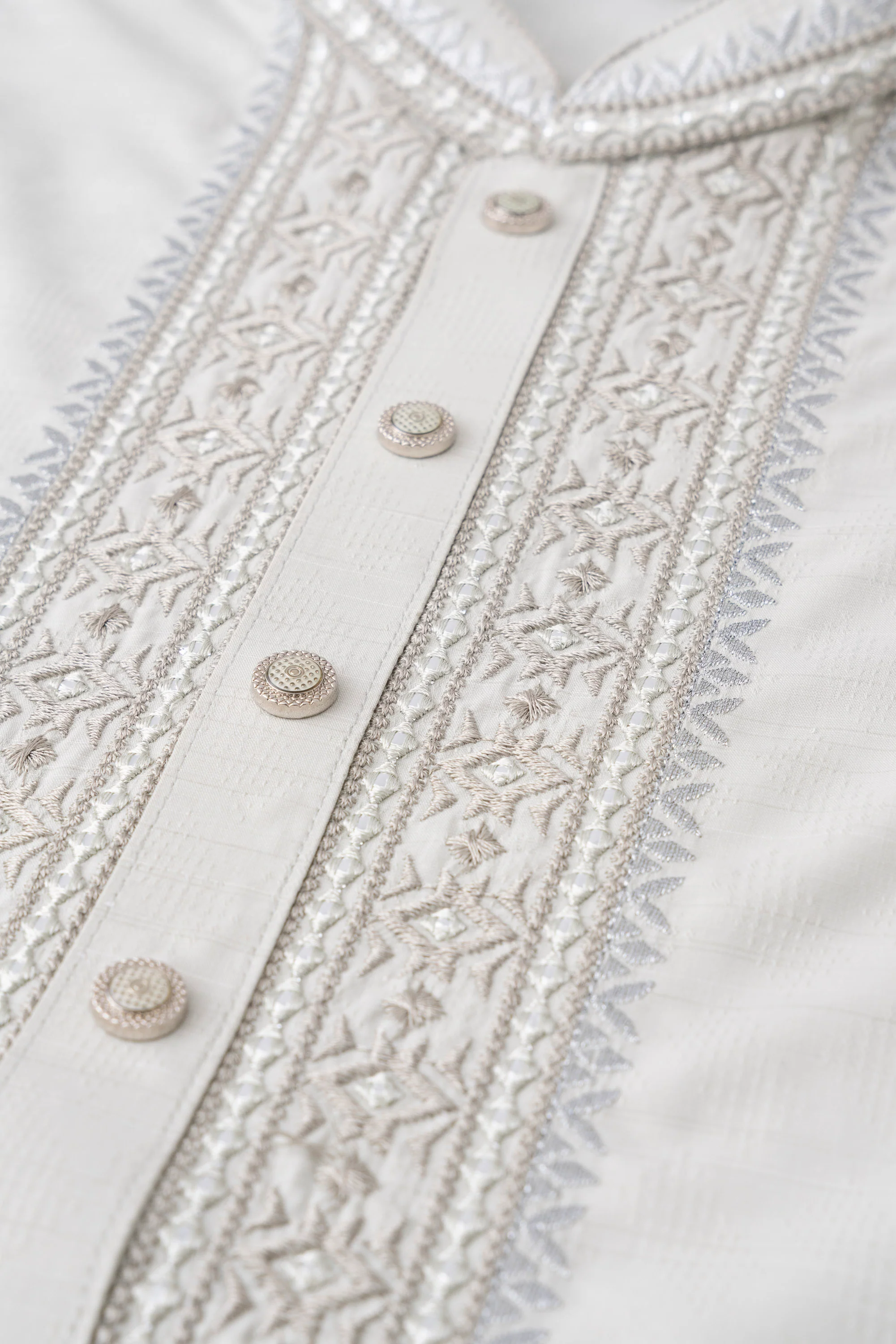Regular Fit Embroidered Formal Panjabi - Image 6