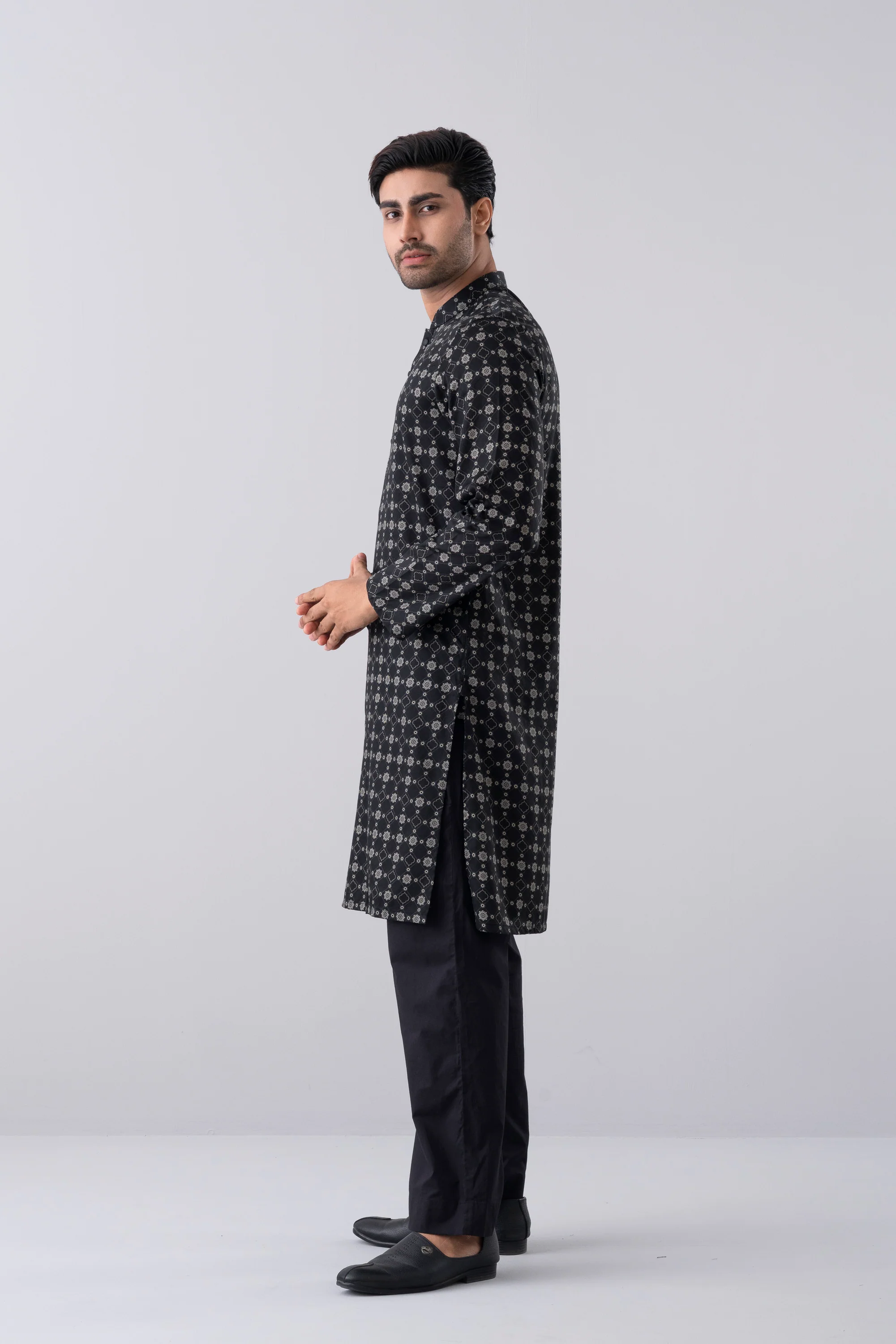 Regular Fit Printed Cotton Panjabi - Image 3