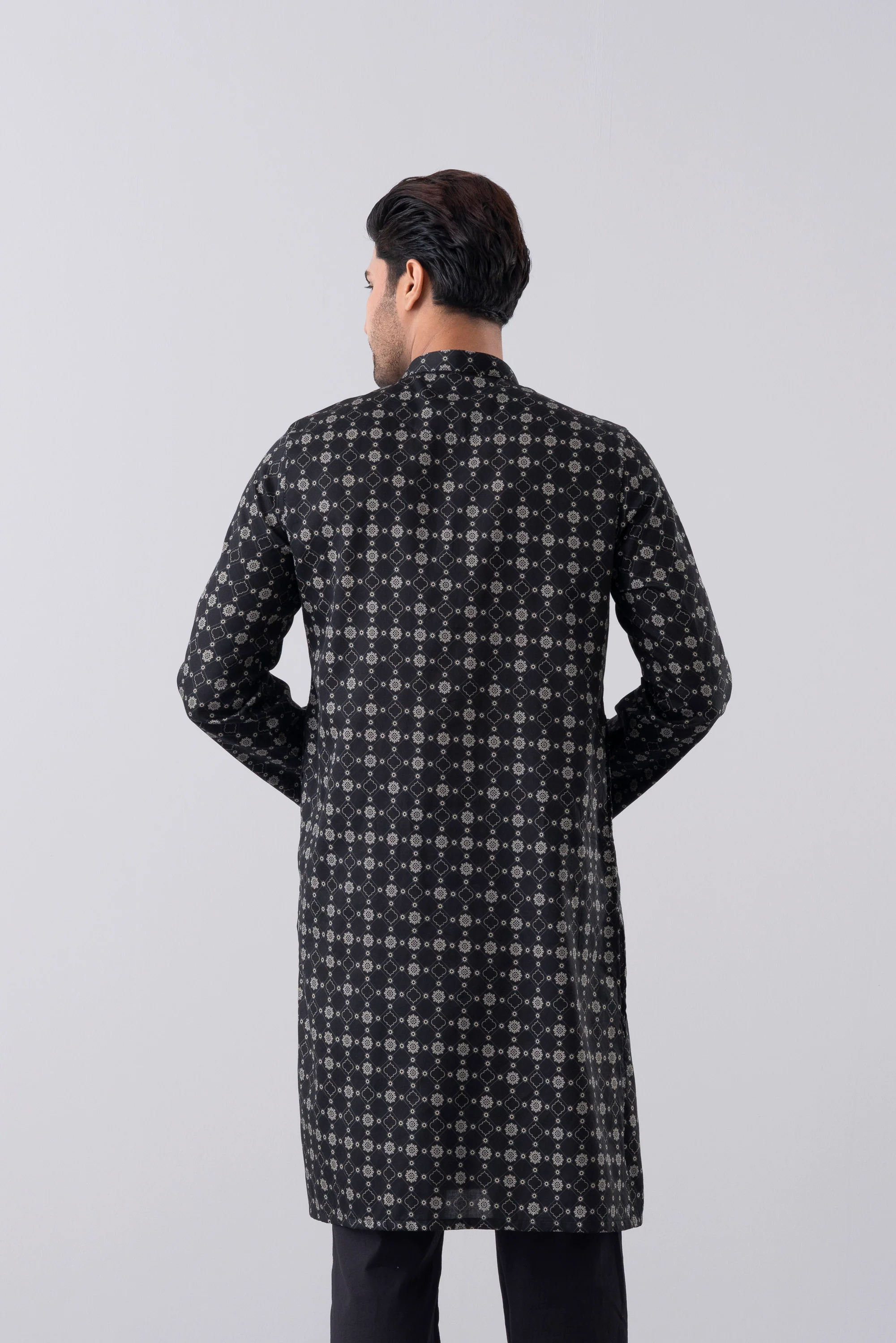 Regular Fit Printed Cotton Panjabi - Image 4
