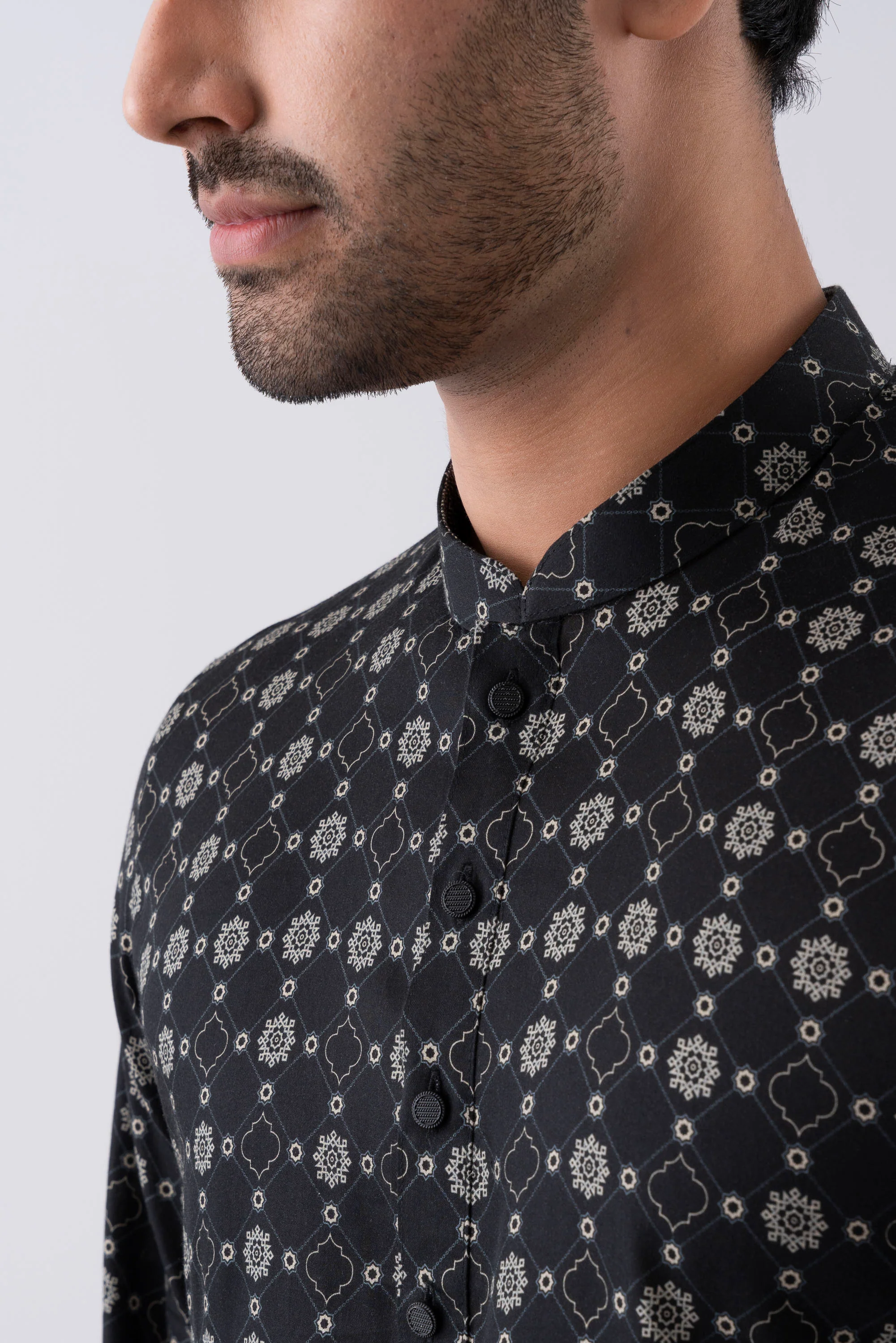 Regular Fit Printed Cotton Panjabi - Image 5