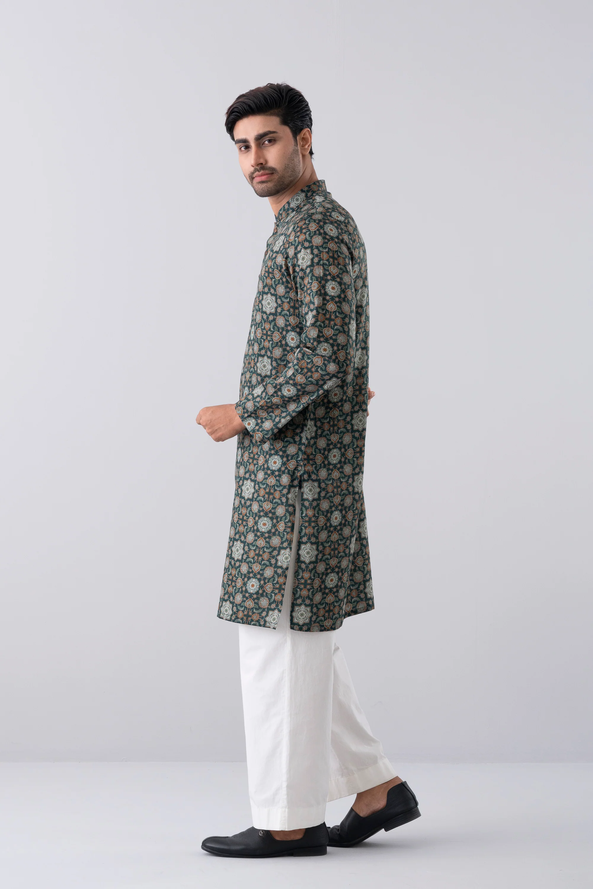 Regular Fit Printed Cotton Panjabi - Image 3