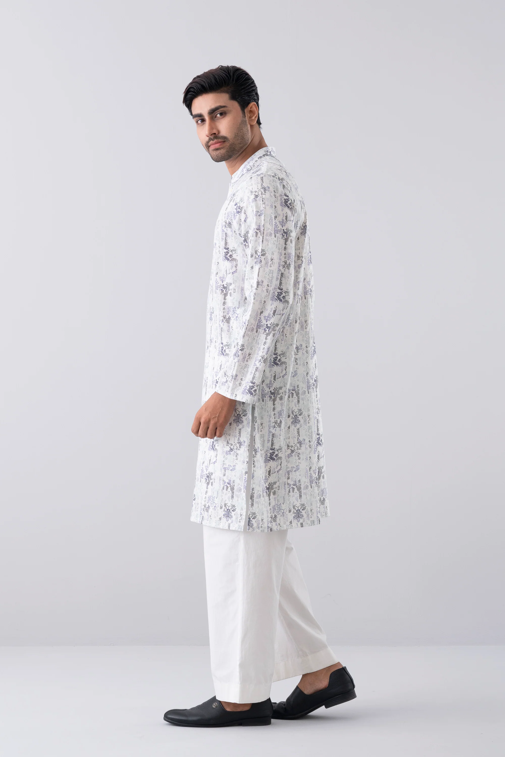 Regular Fit Printed Cotton Panjabi - Image 3