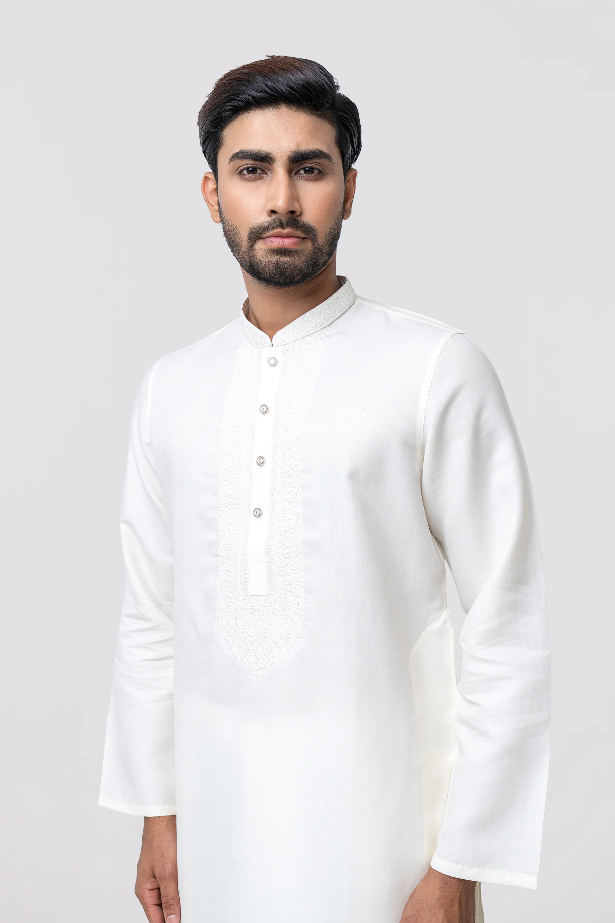Regular Fit Embroidered Formal Panjabi - Image 2