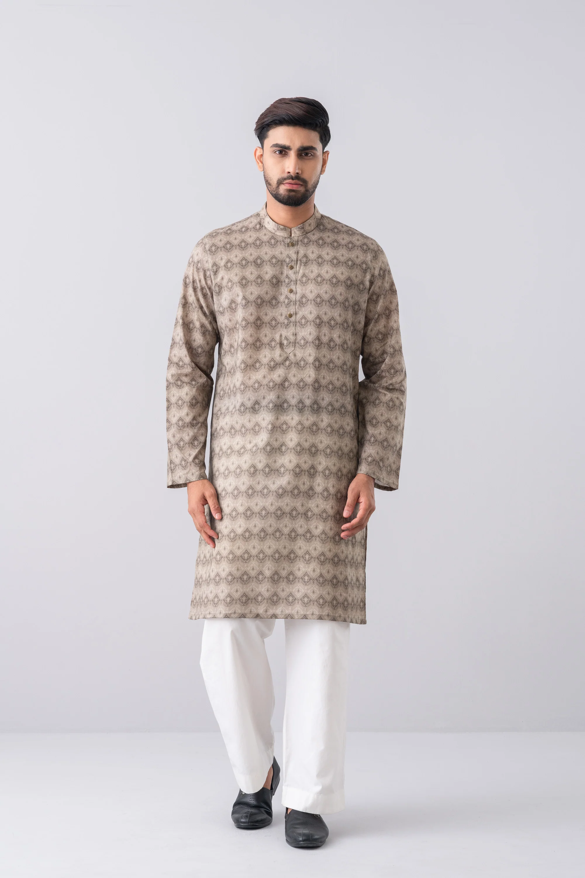 Regular Fit Printed Cotton Panjabi
