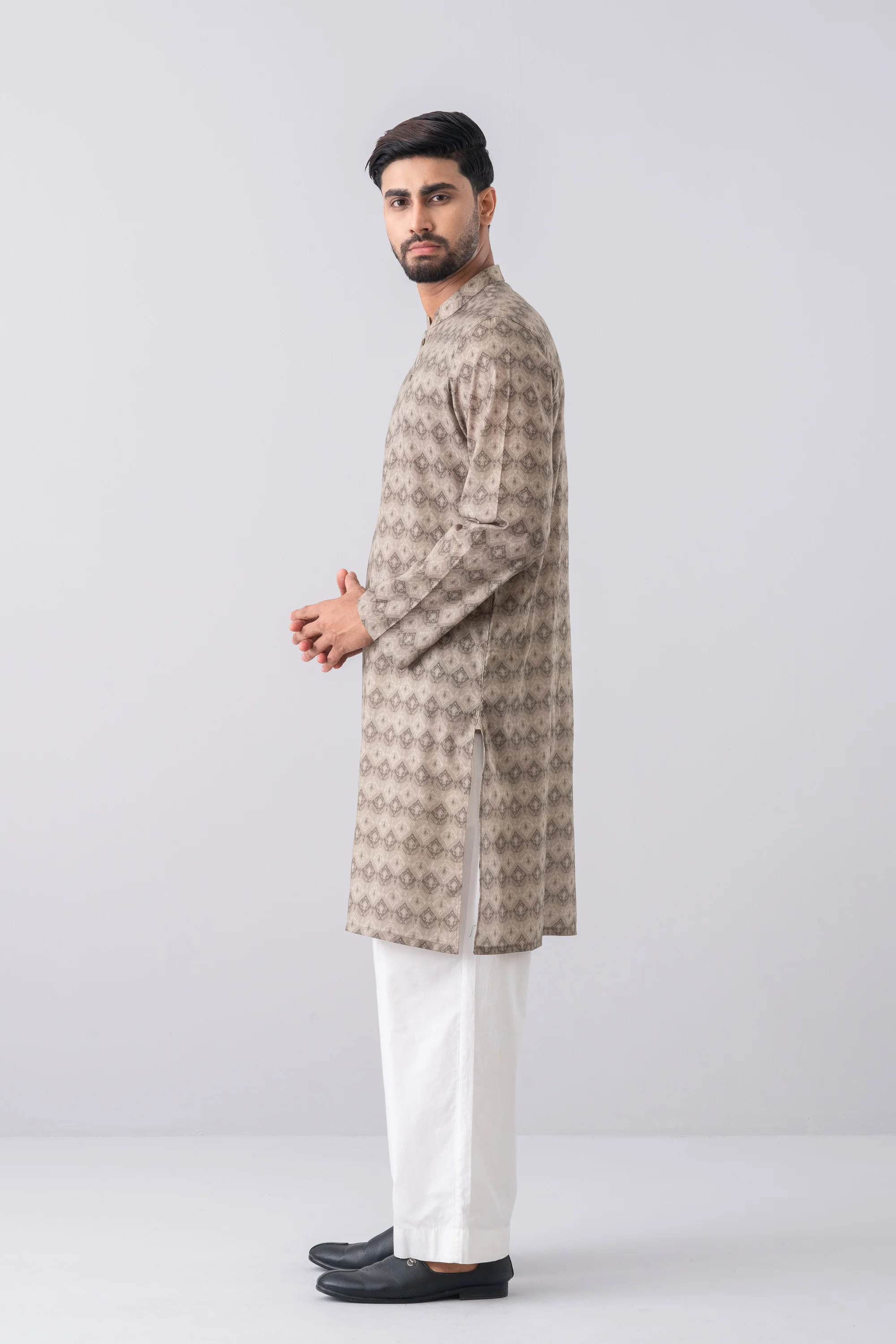 Regular Fit Printed Cotton Panjabi - Image 3