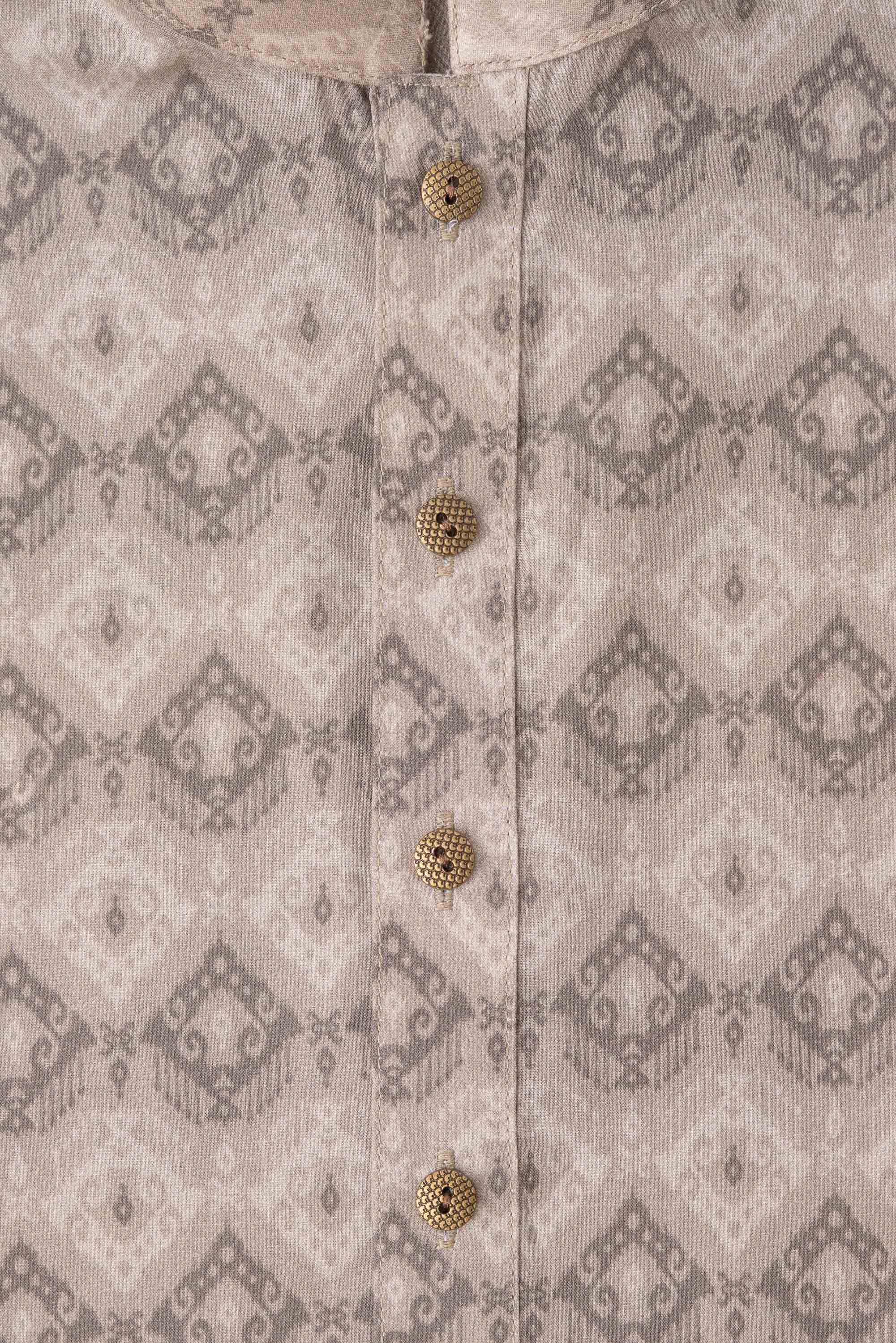 Regular Fit Printed Cotton Panjabi - Image 6