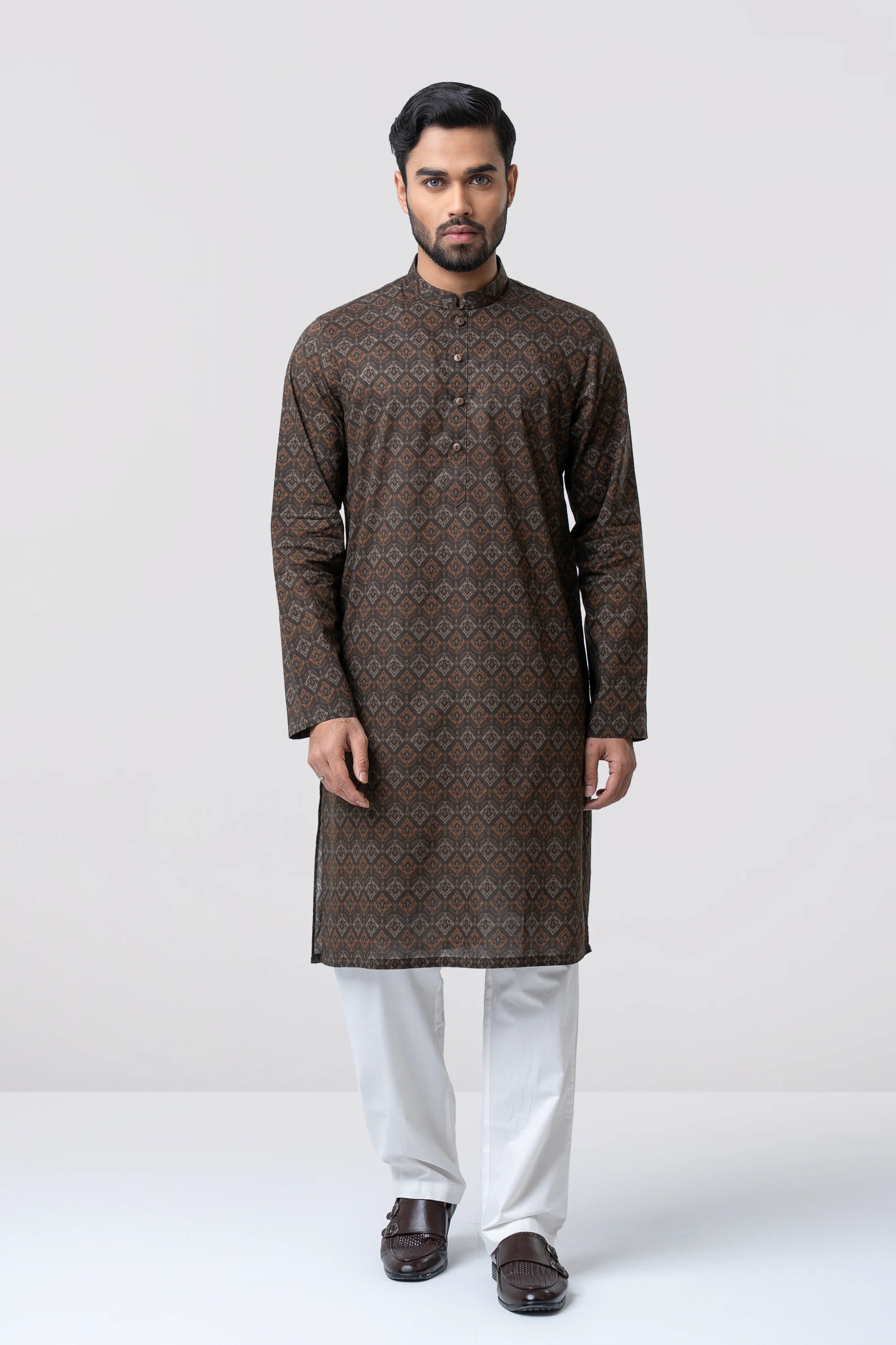 Regular Fit Printed Cotton Panjabi - Image 7