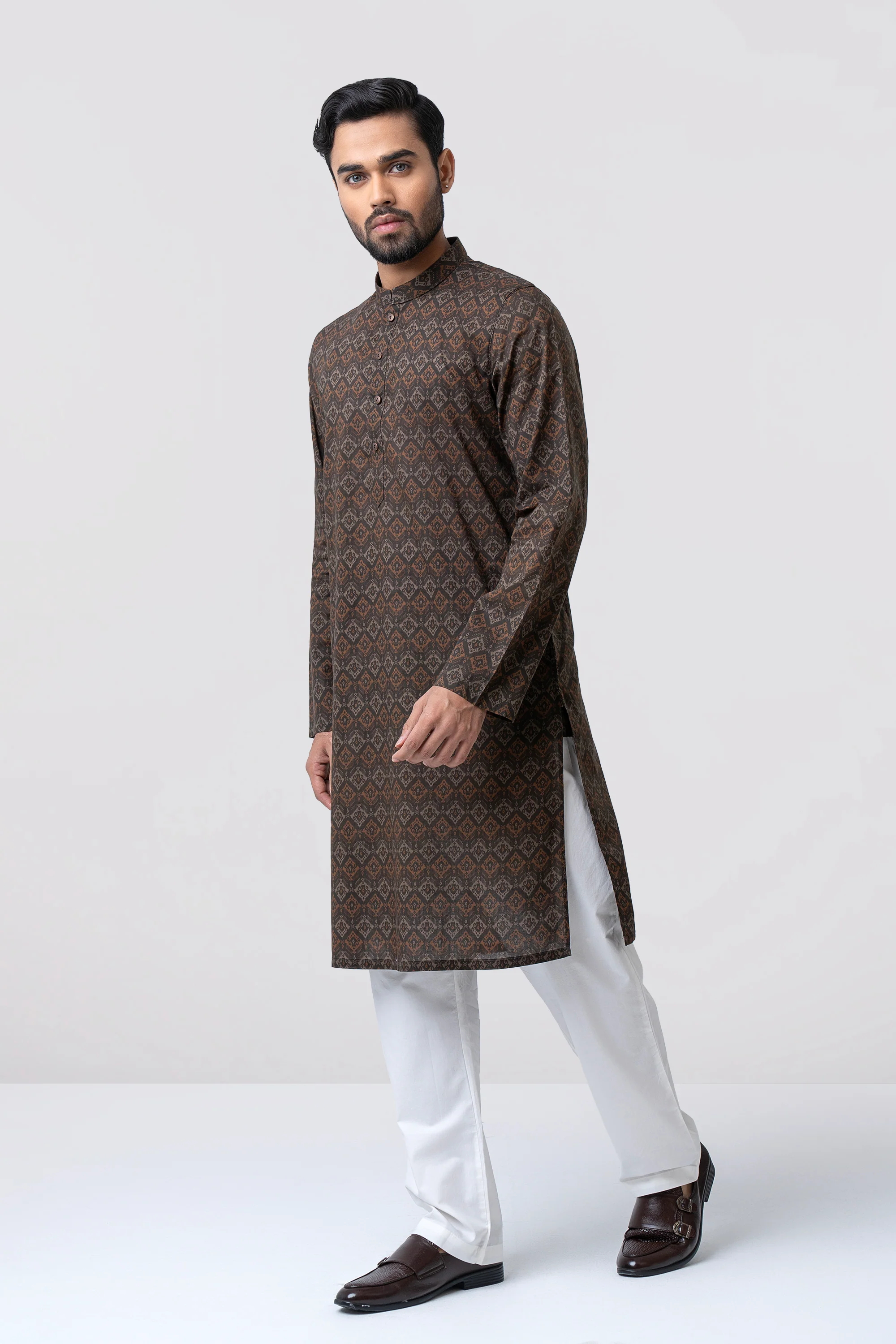 Regular Fit Printed Cotton Panjabi - Image 9