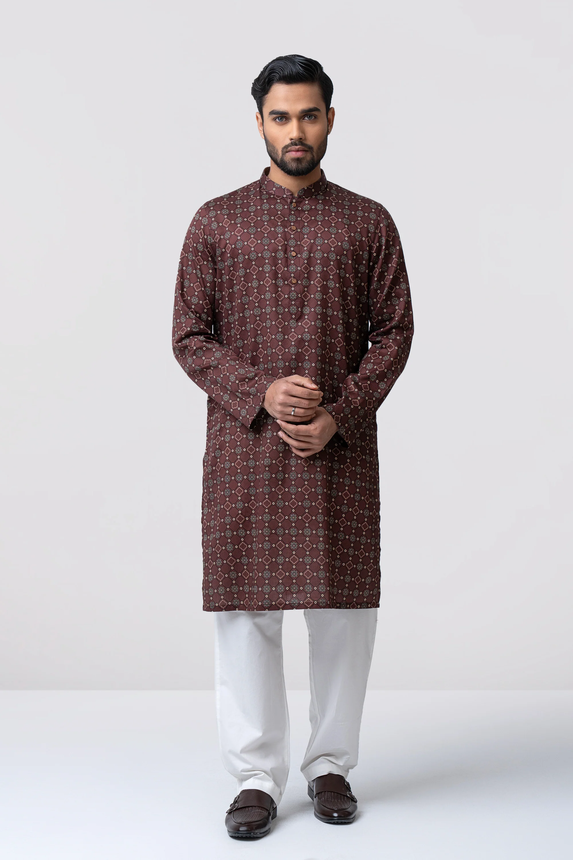 Regular Fit Printed Cotton Panjabi - Image 5