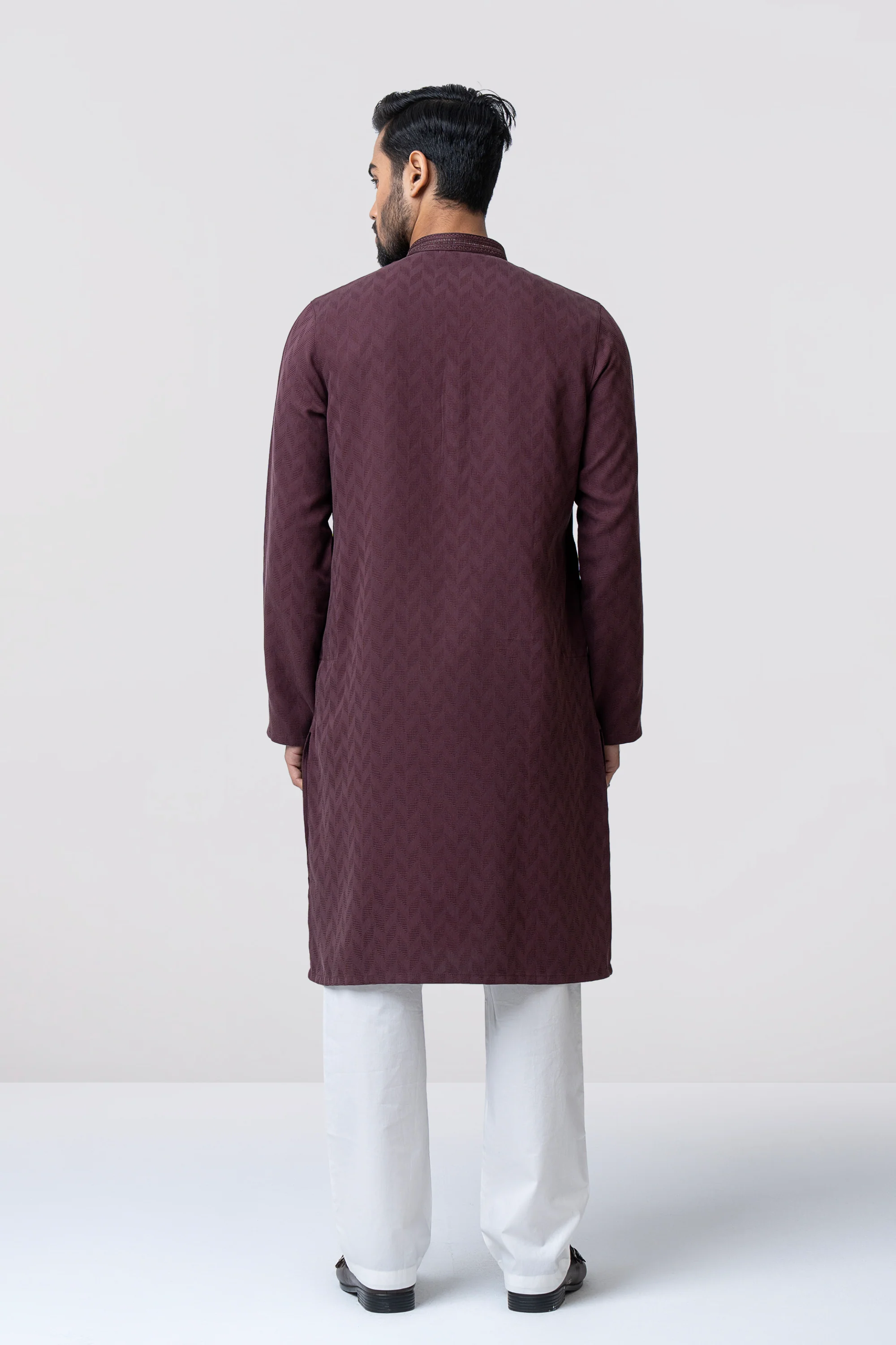 Regular Fit Embroidered Semi-Formal Panjabi - Image 6