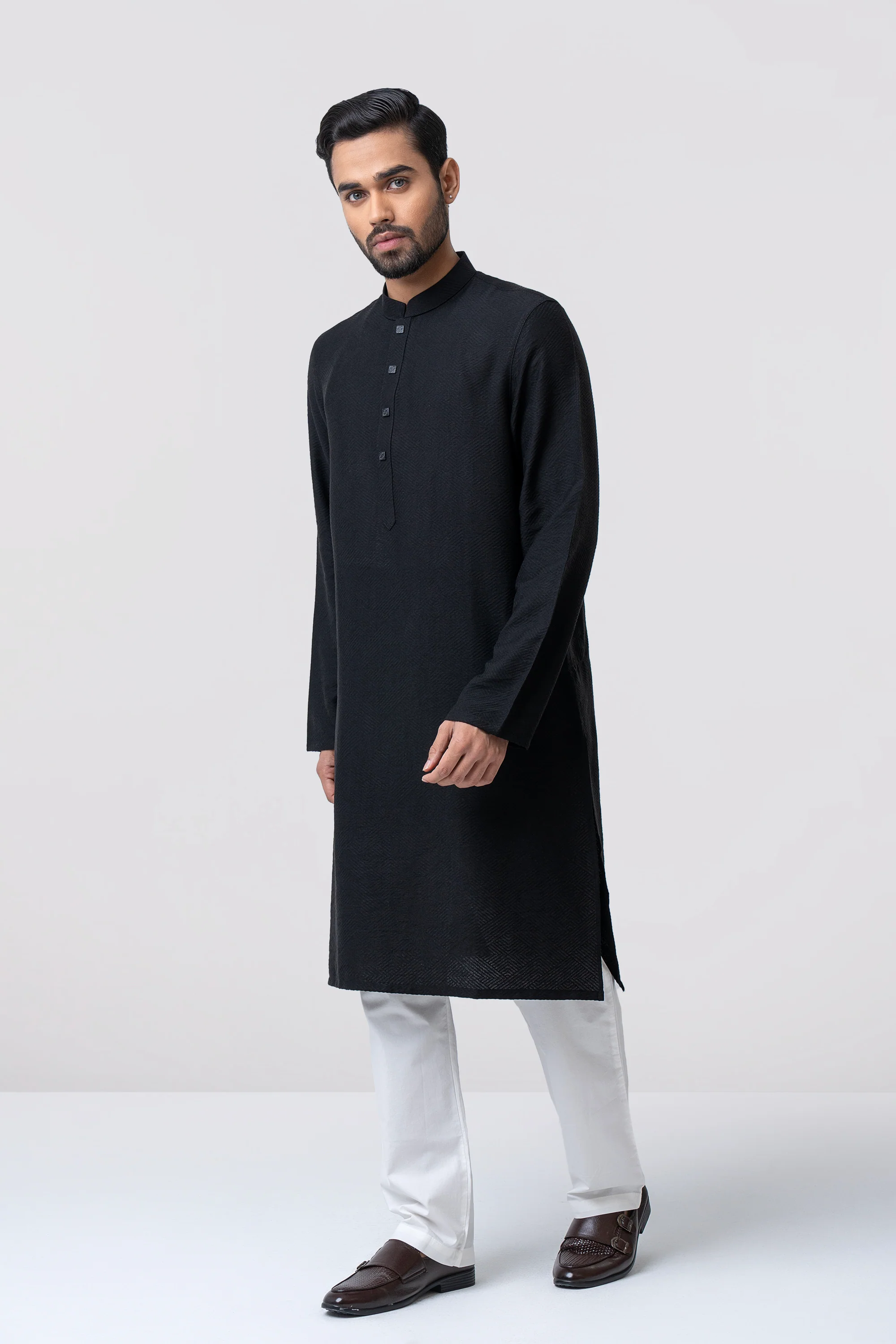 Regular Fit Semi-Formal Panjabi - Image 3