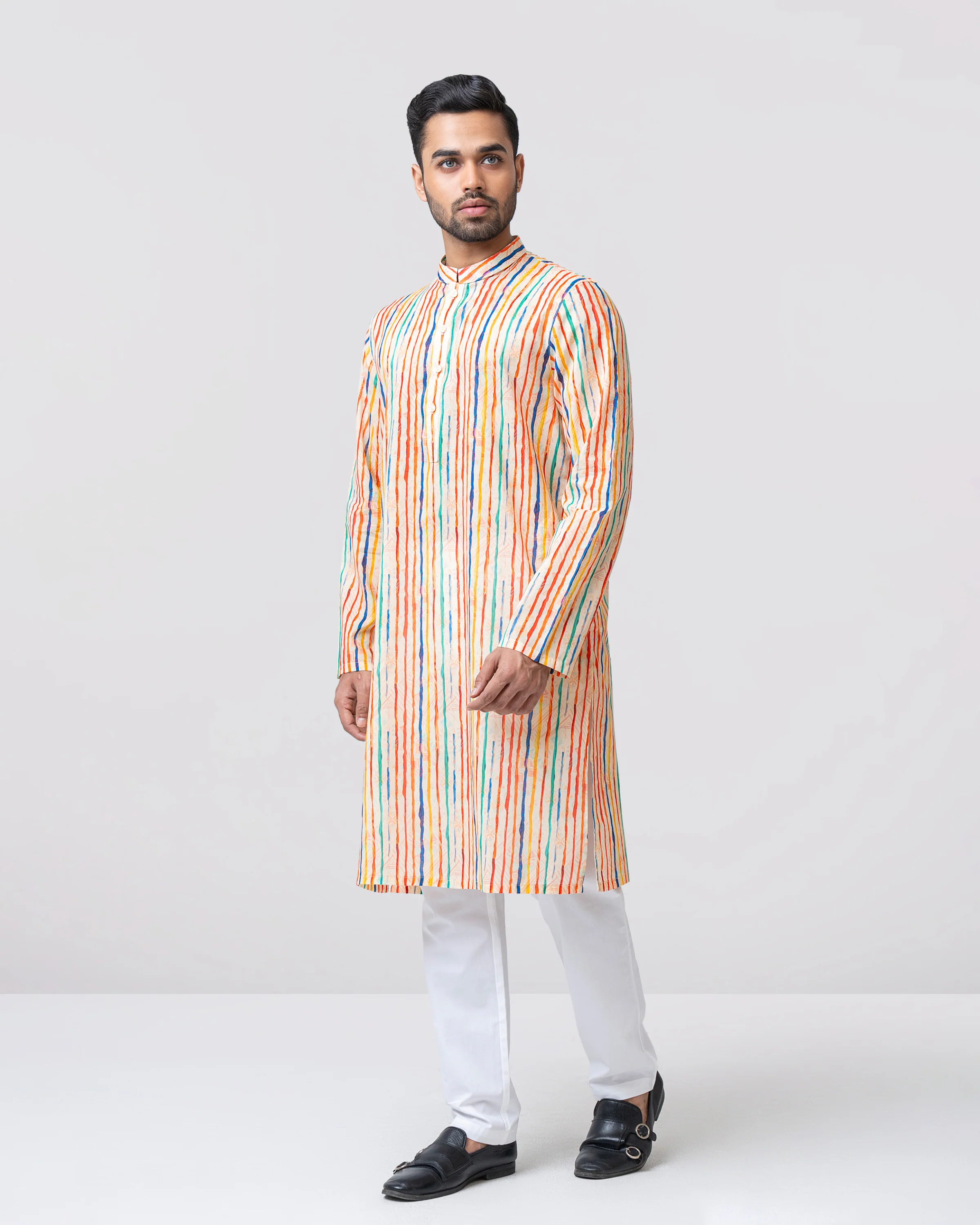 Regular Fit Printed Panjabi - Image 3