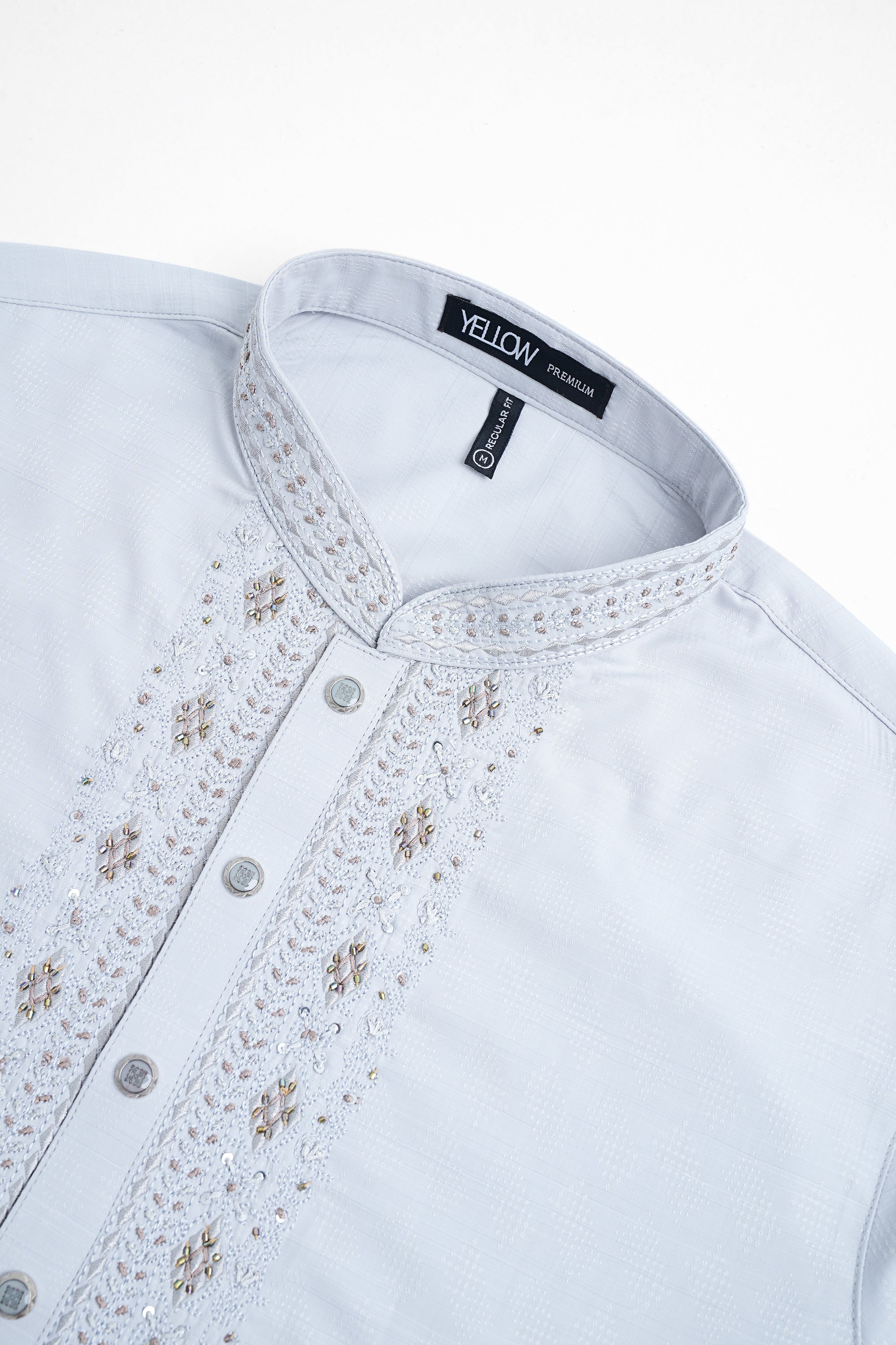 Regular Fit Embroidered Formal Panjabi - Image 10