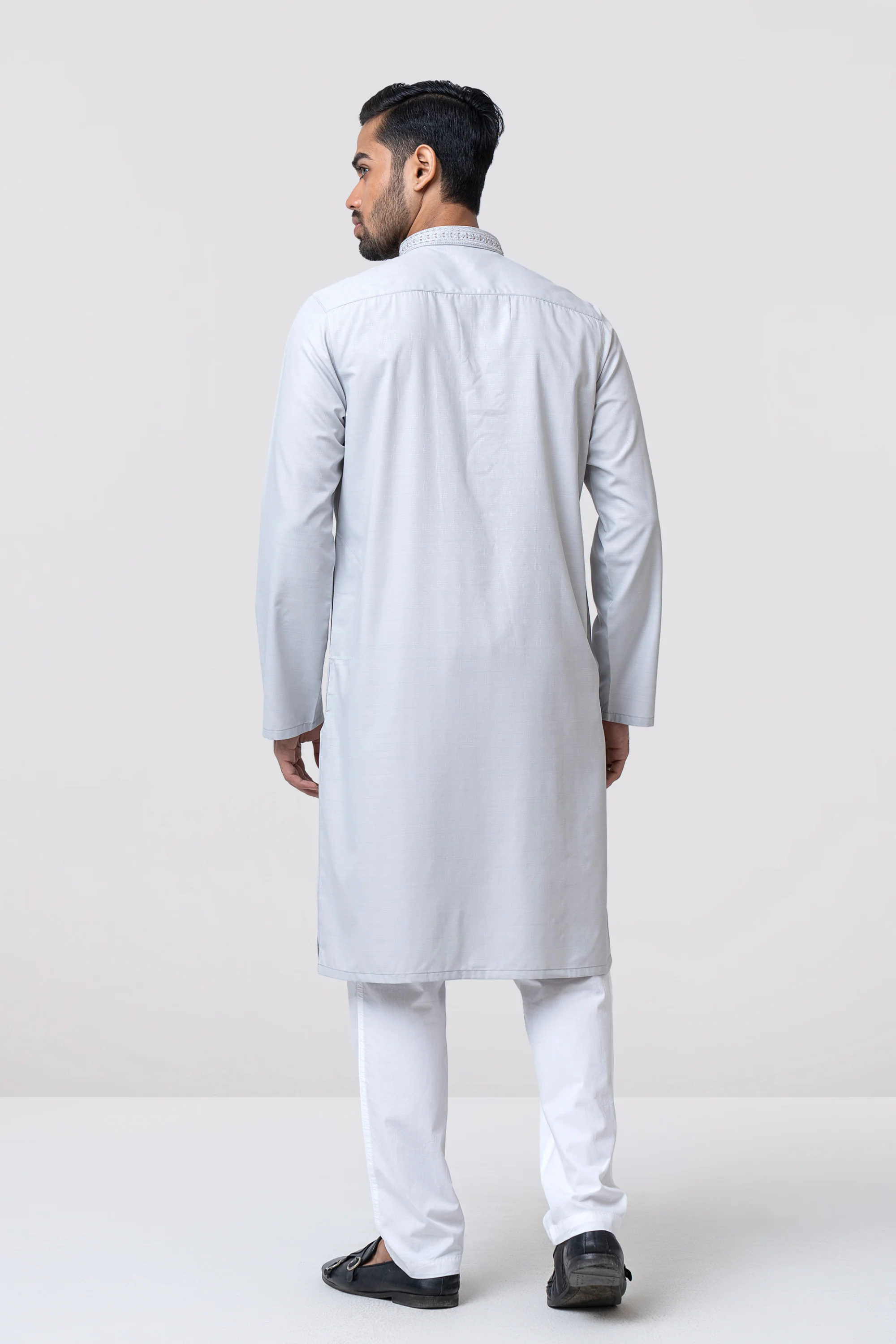 Regular Fit Embroidered Formal Panjabi - Image 9