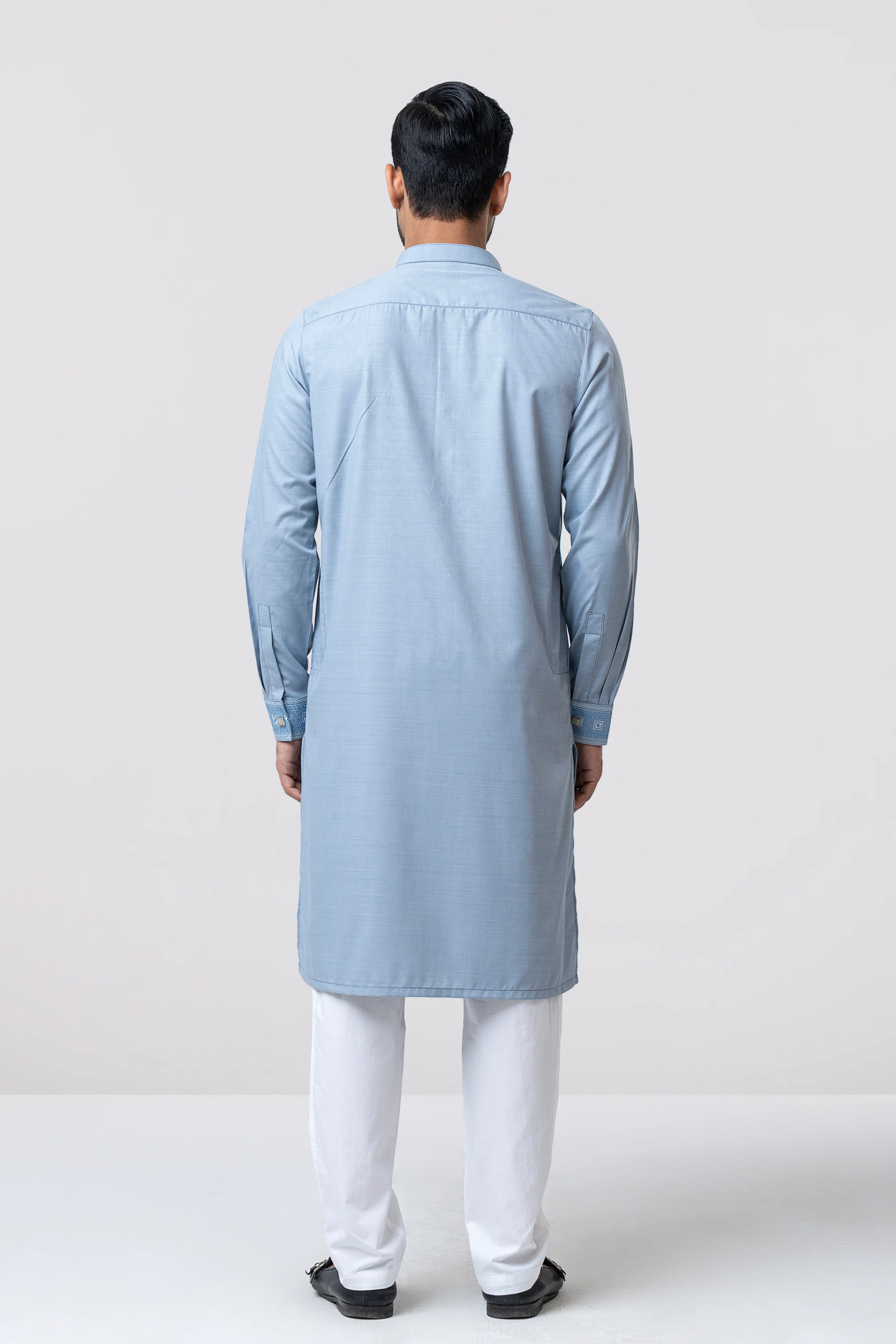 Regular Fit Embroidered Formal Panjabi - Image 9