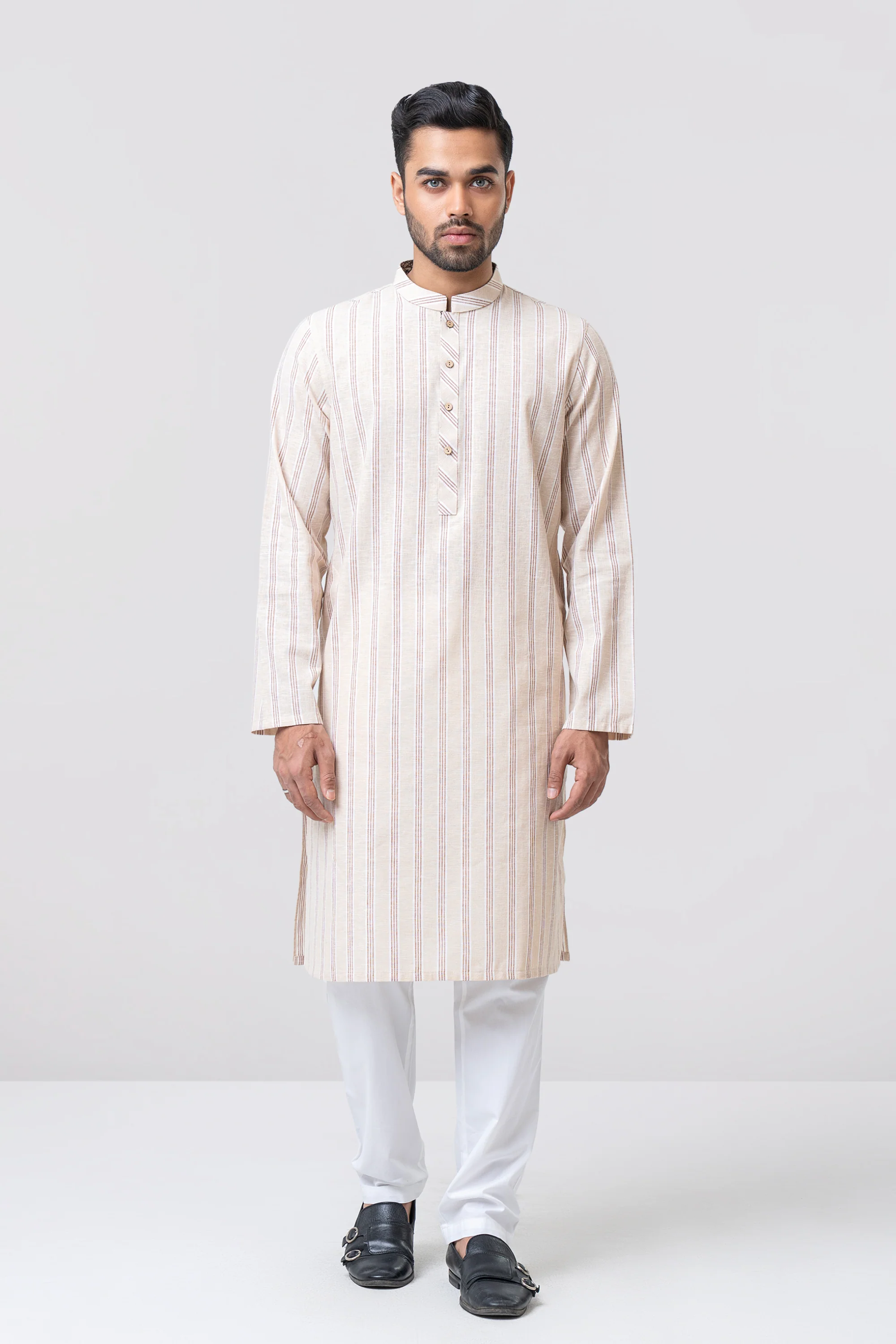 Regular Fit Cotton-Linen Blended Panjabi - Image 4