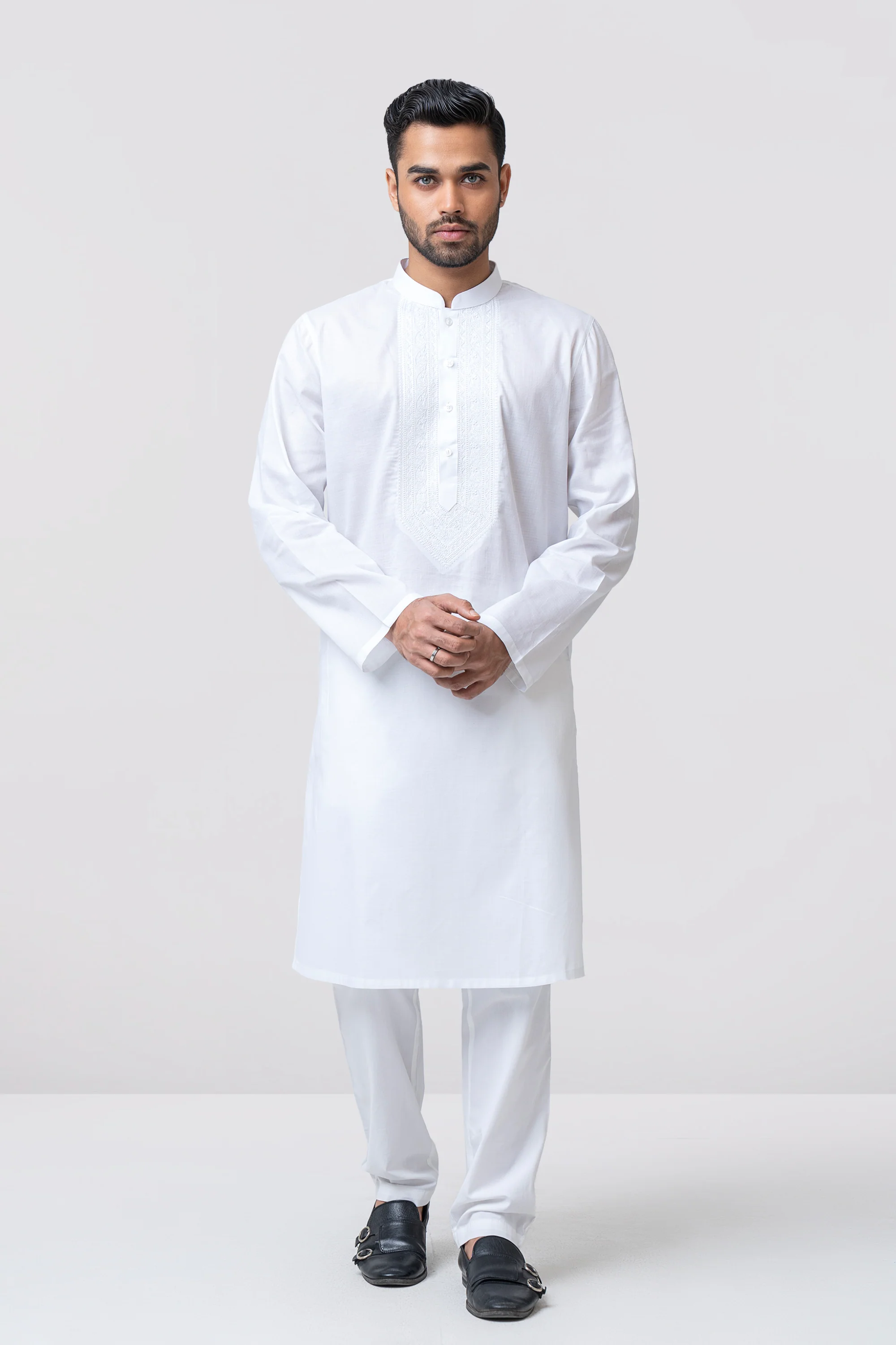 Regular Fit Embroidered Semi-Formal Panjabi