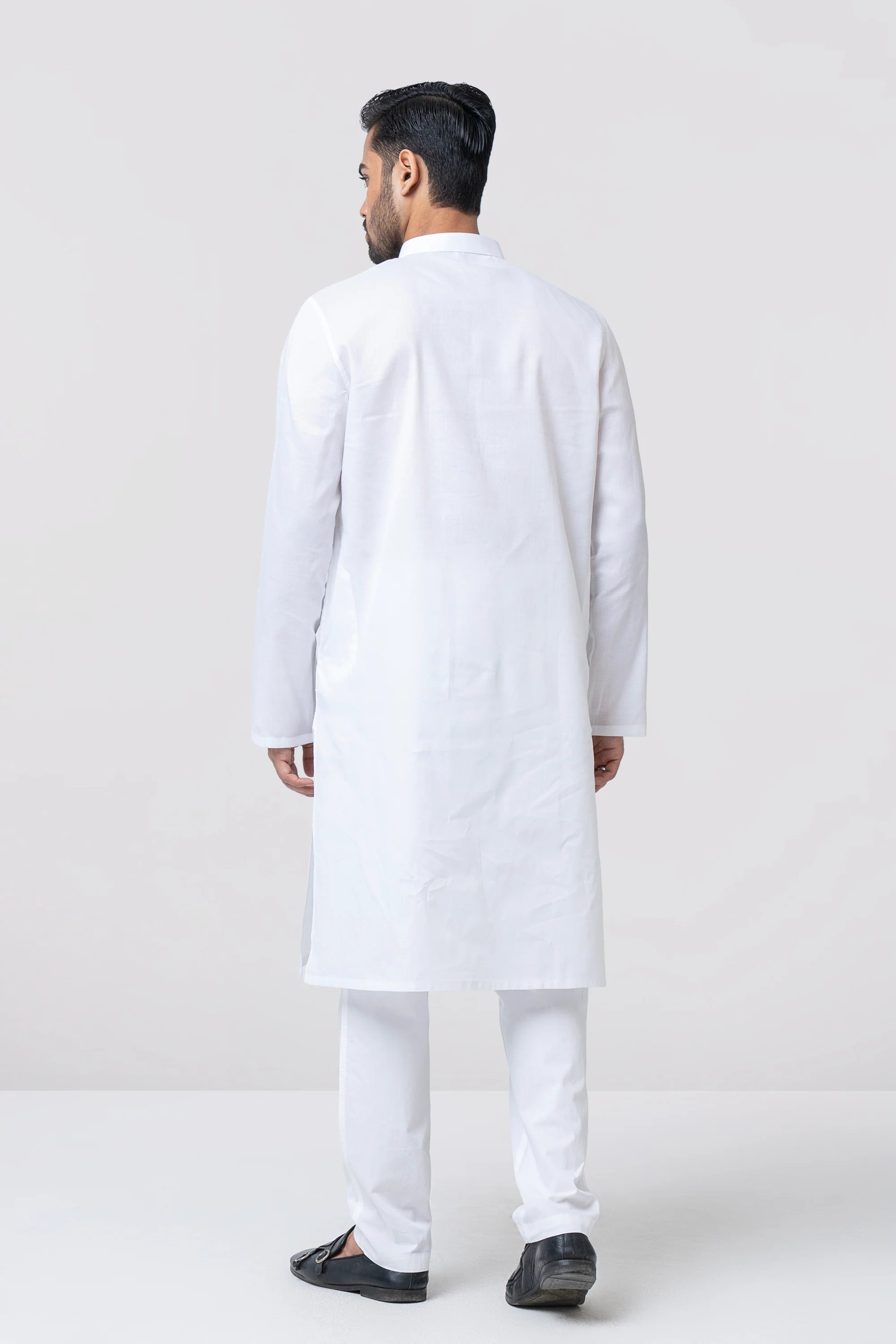 Regular Fit Embroidered Semi-Formal Panjabi - Image 5