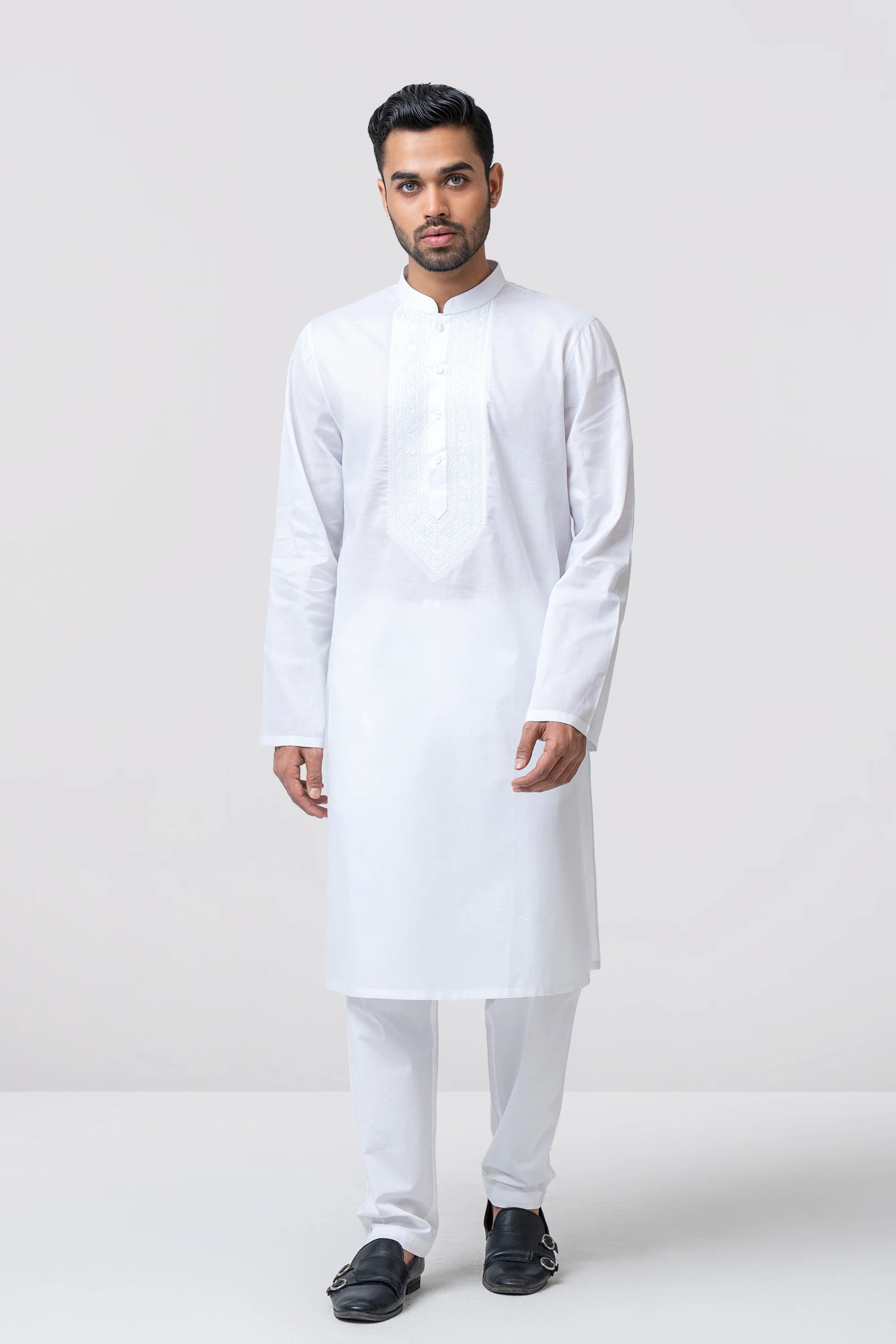 Regular Fit Embroidered Semi-Formal Panjabi - Image 6