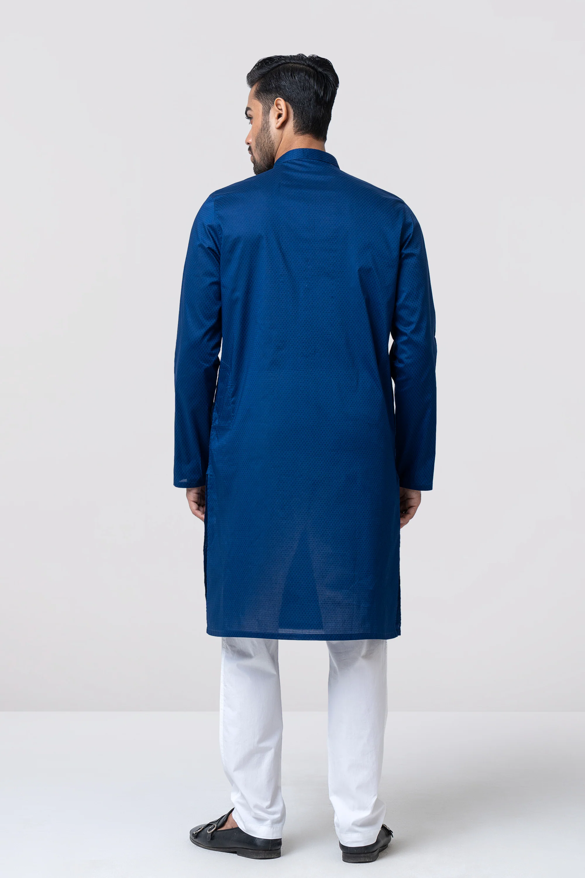 Regular Fit Embroidered Semi-Formal Panjabi - Image 3