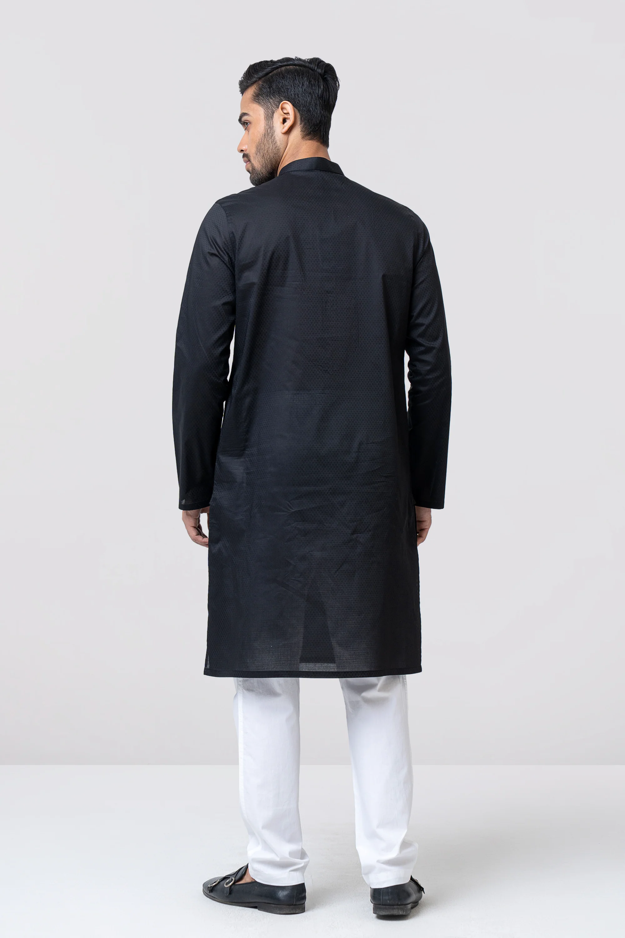 Regular Fit Embroidered Semi-Formal Panjabi - Image 9