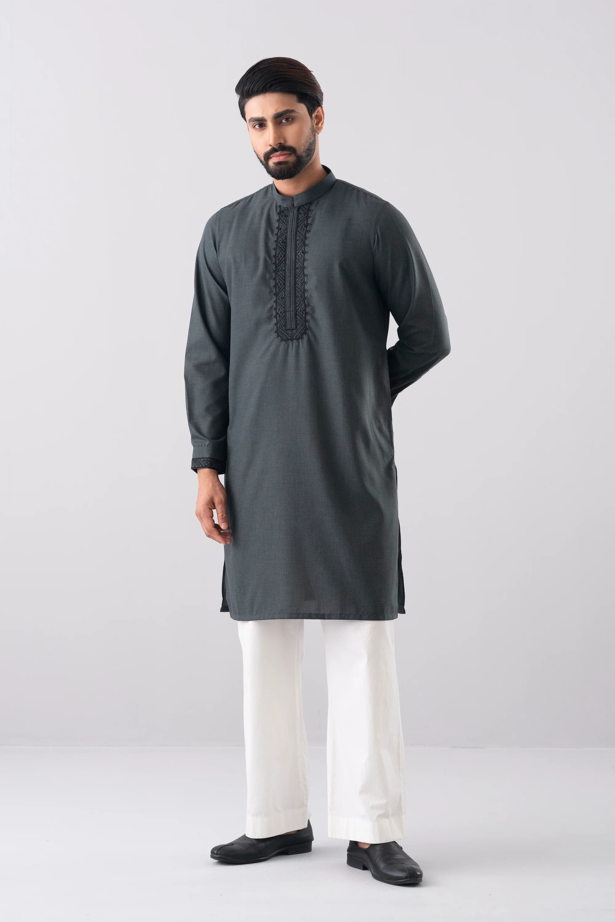 Regular Fit Embroidered Formal Panjabi - Image 13