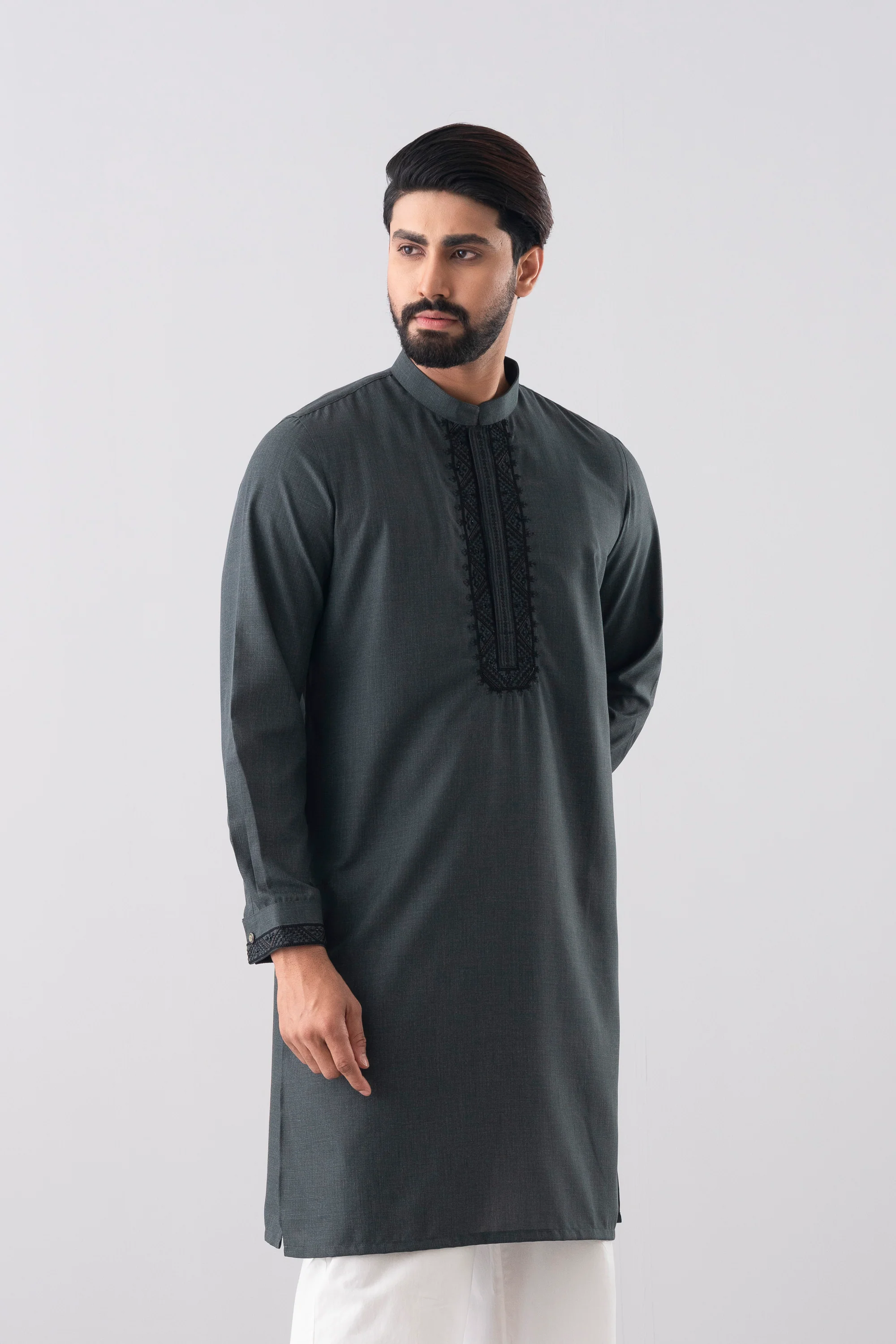 Regular Fit Embroidered Formal Panjabi - Image 15