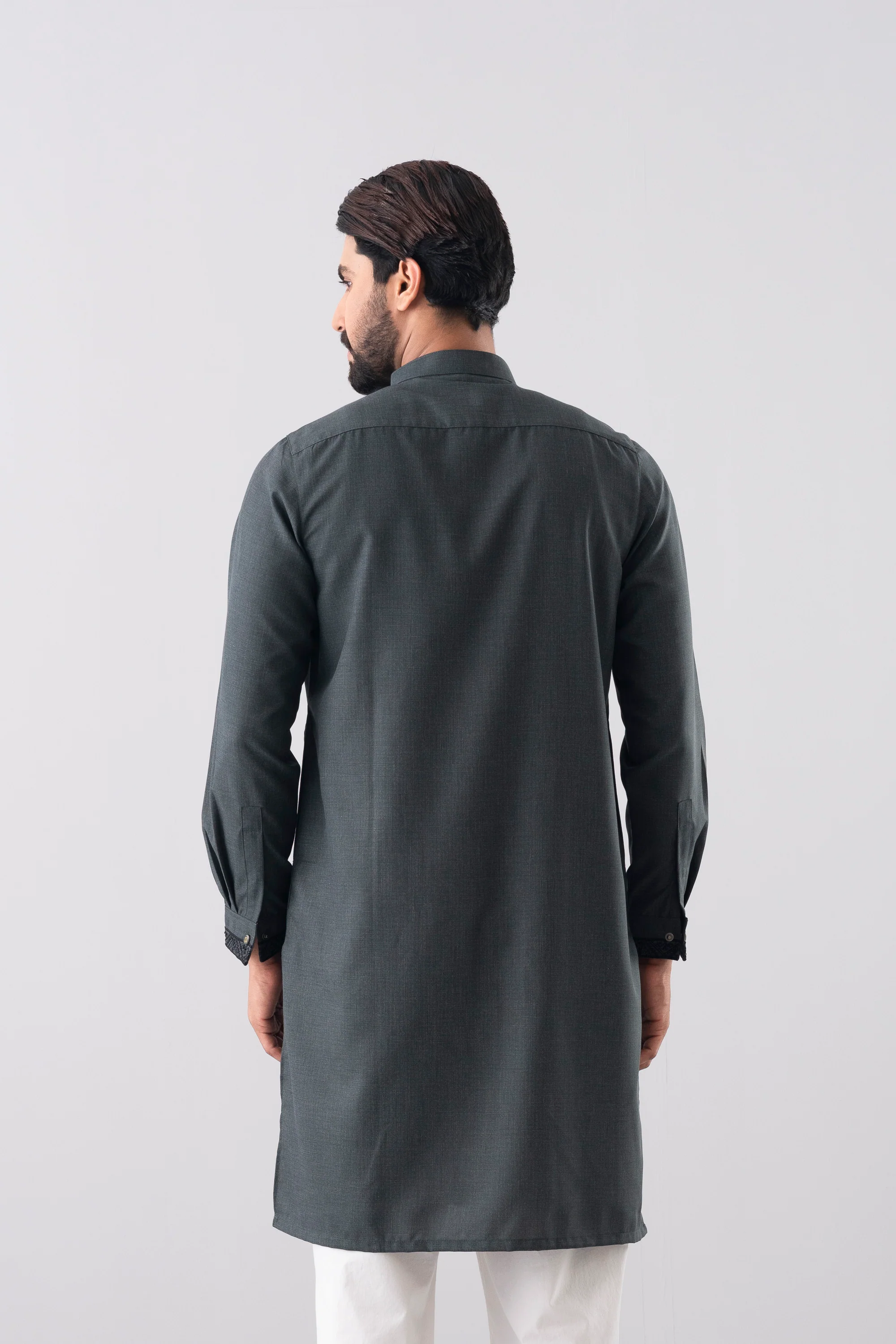 Regular Fit Embroidered Formal Panjabi - Image 16