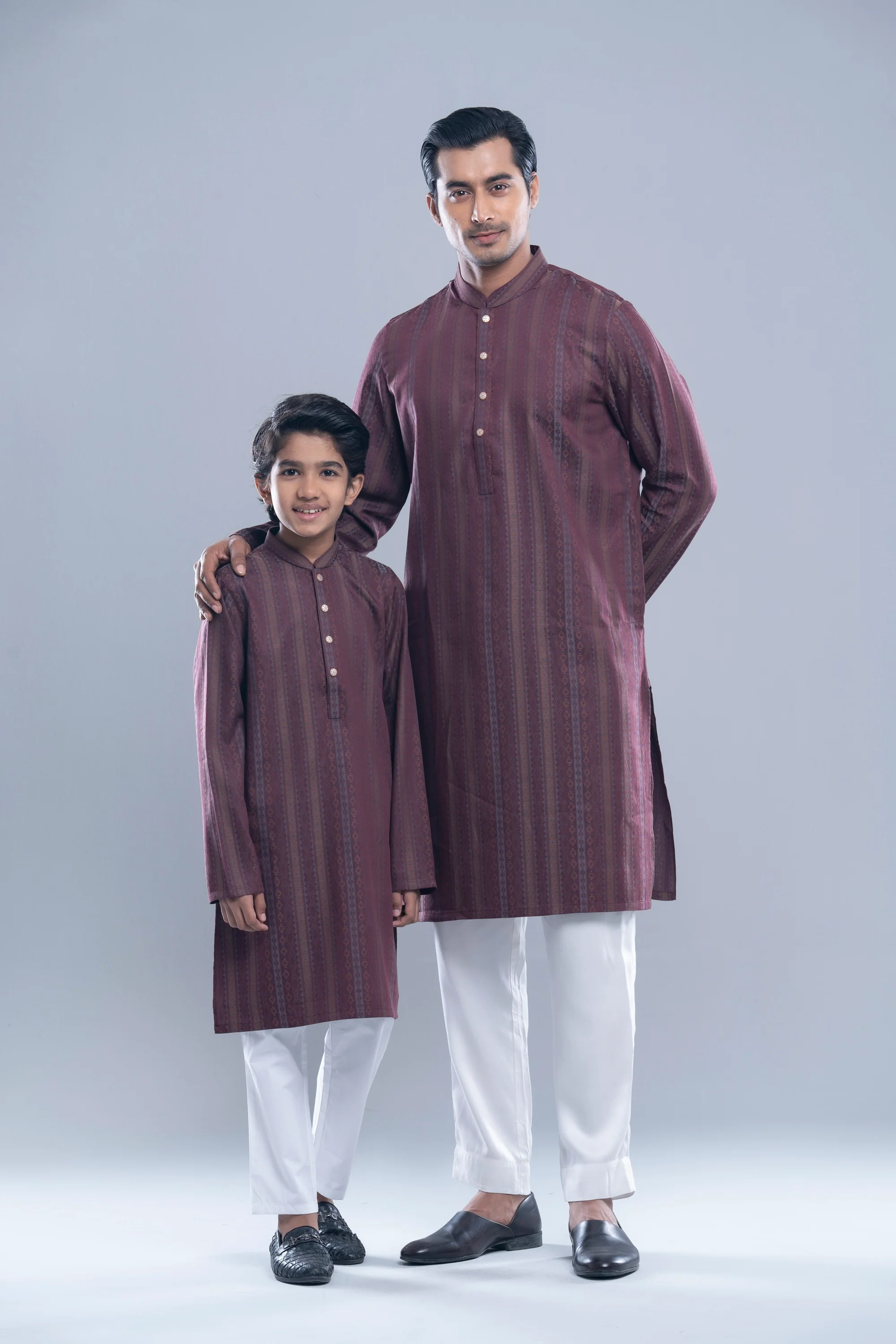 Regular Fit Jacquard Cotton Semi-Formal Panjabi - Image 15