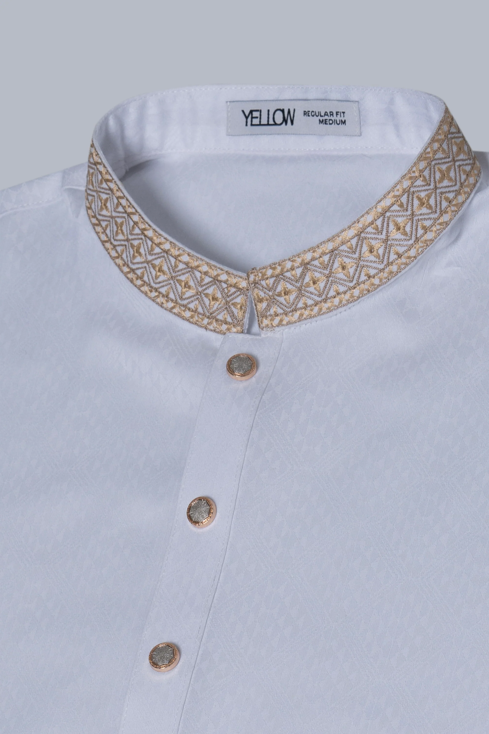 Regular Fit Embroidered Semi-Formal Panjabi - Image 6