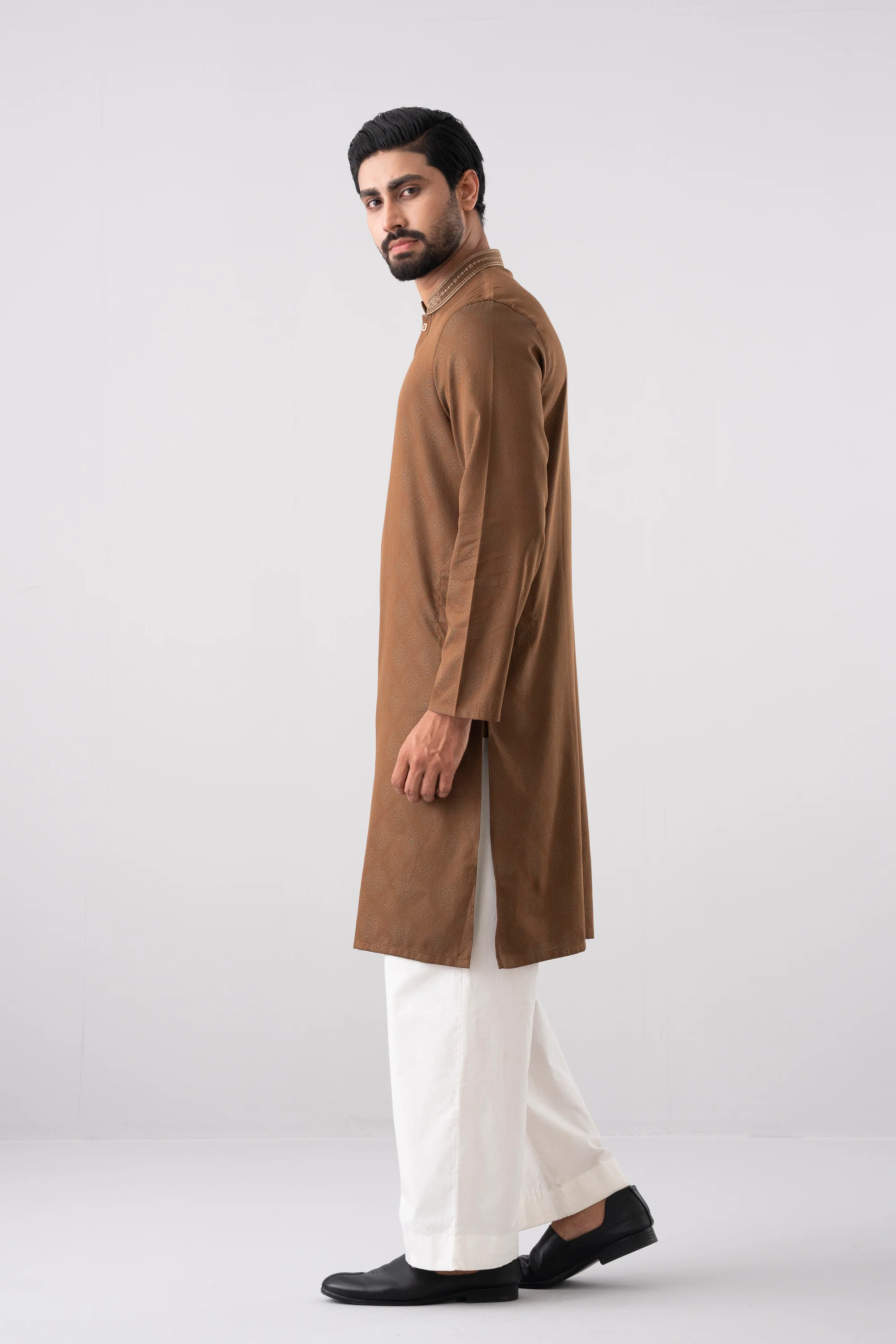 Regular Fit Embroidered Semi-Formal Panjabi - Image 10