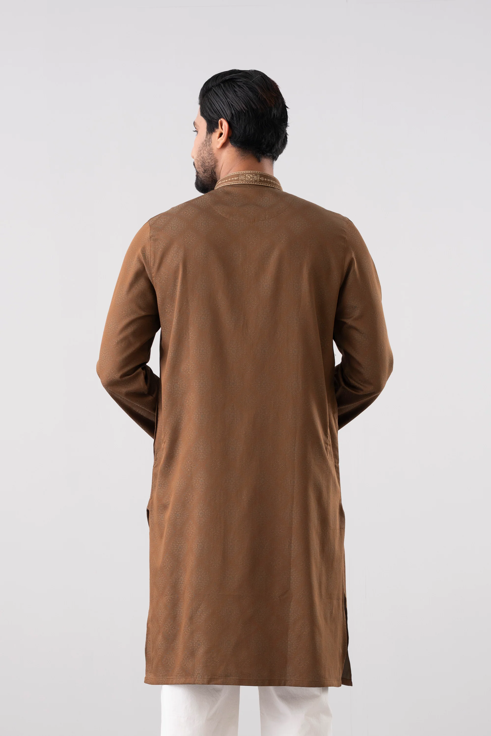 Regular Fit Embroidered Semi-Formal Panjabi - Image 11