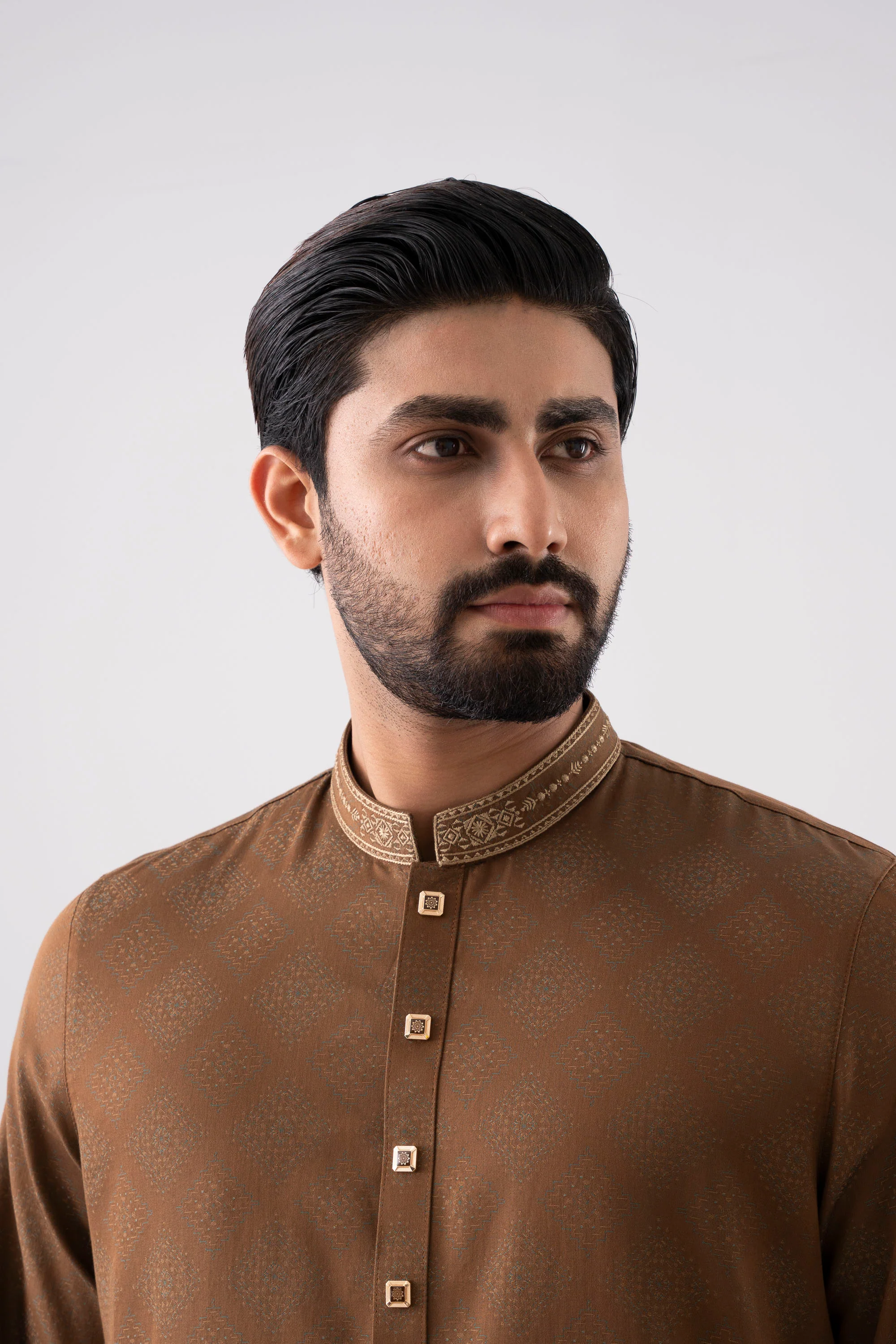 Regular Fit Embroidered Semi-Formal Panjabi - Image 12