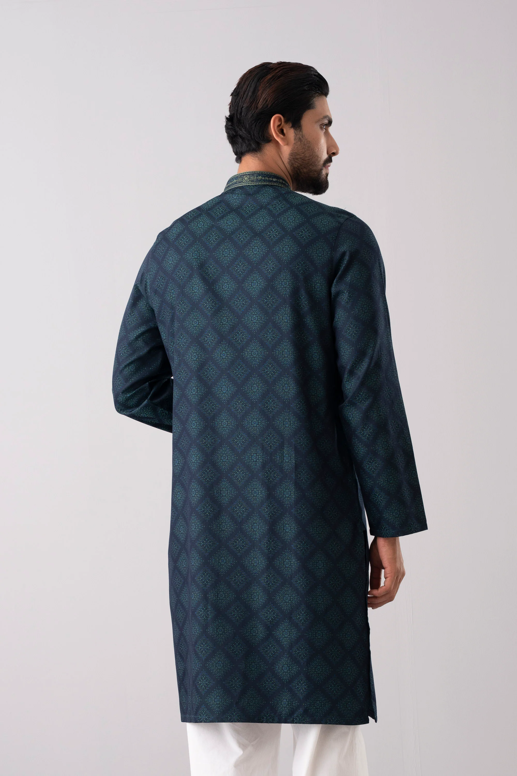 Regular Fit Embroidered Semi-Formal Panjabi - Image 18