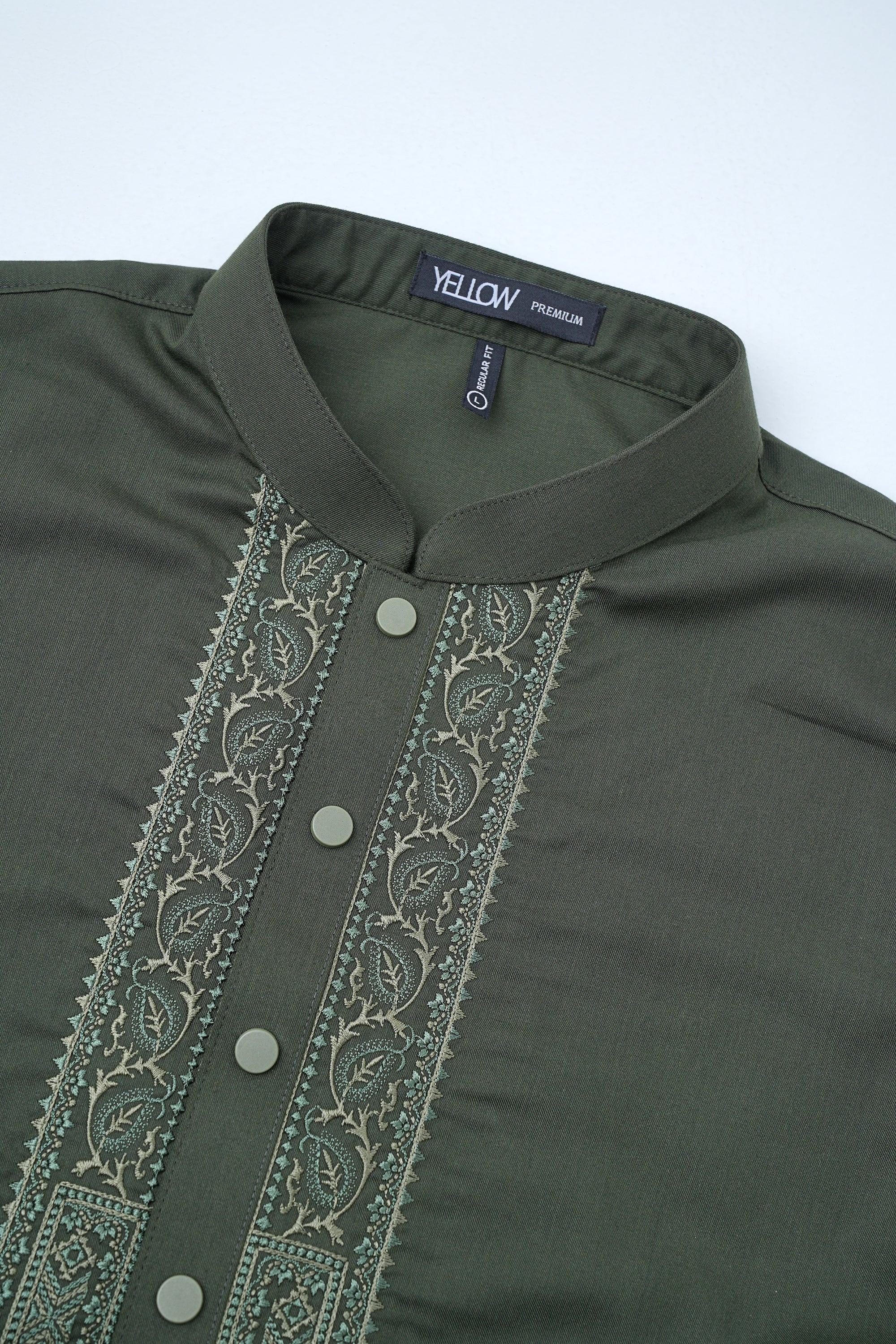 Regular Fit Embroidered Semi-Formal Panjabi - Image 6