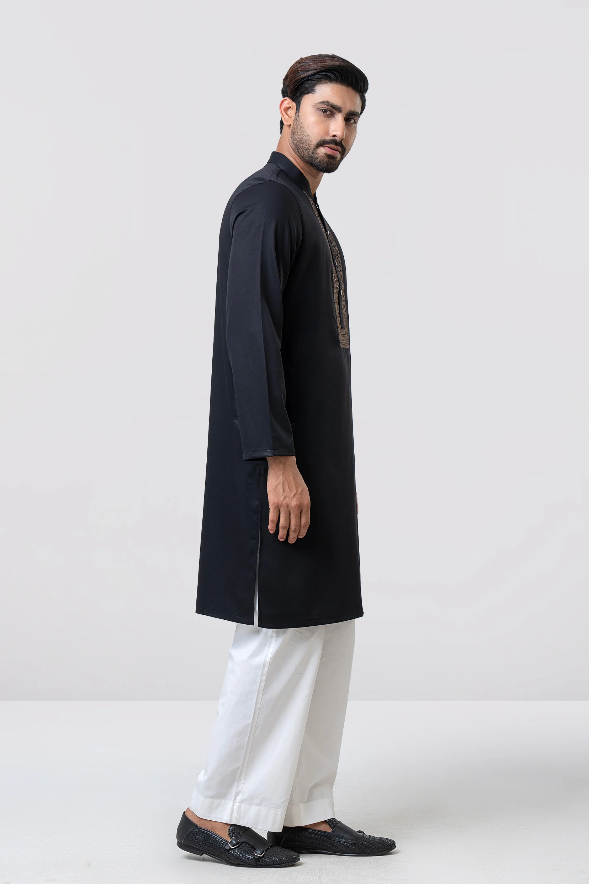Regular Fit Embroidered Semi-Formal Panjabi - Image 9