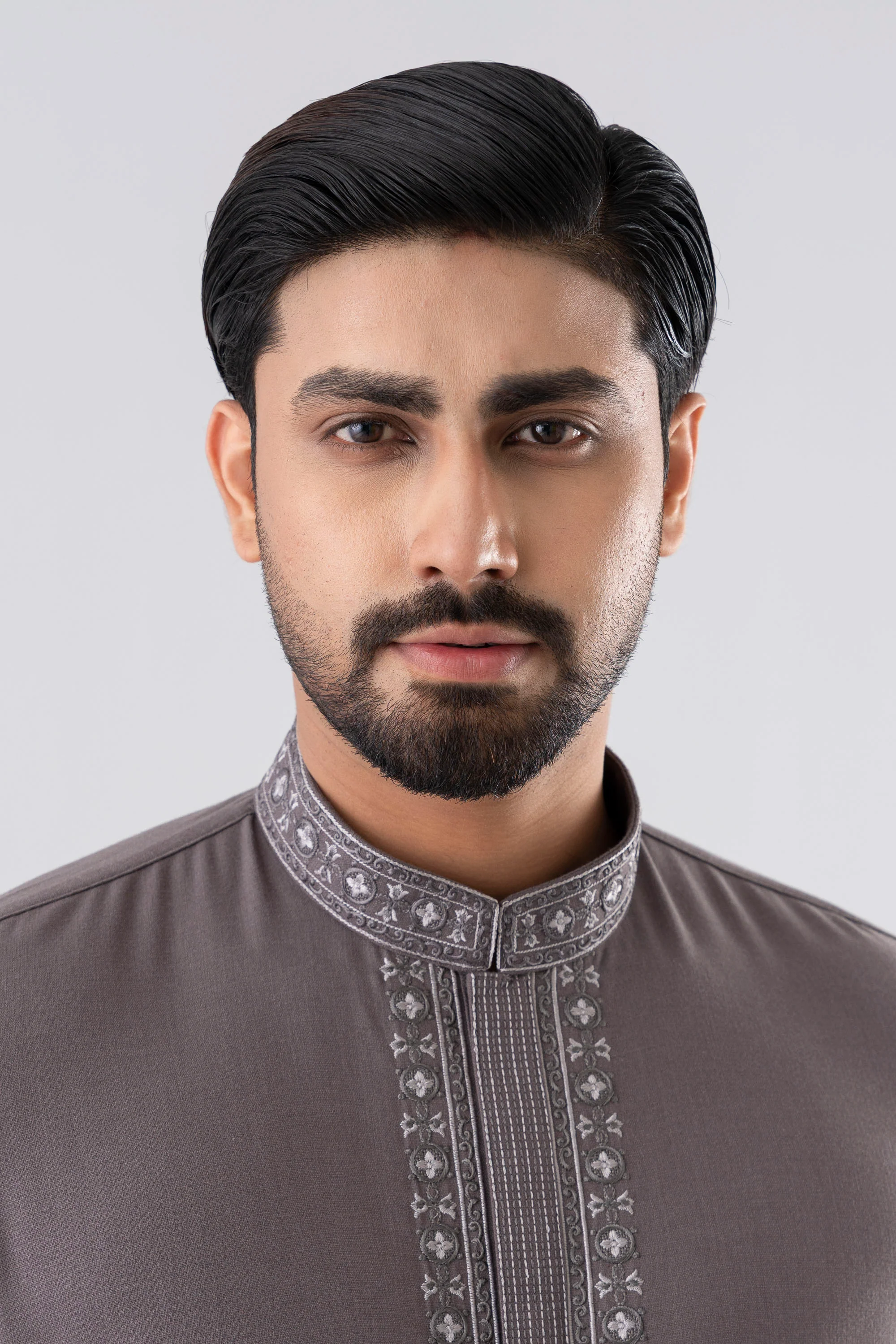 Regular Fit Embroidered Blended Fabric Formal Panjabi - Image 5